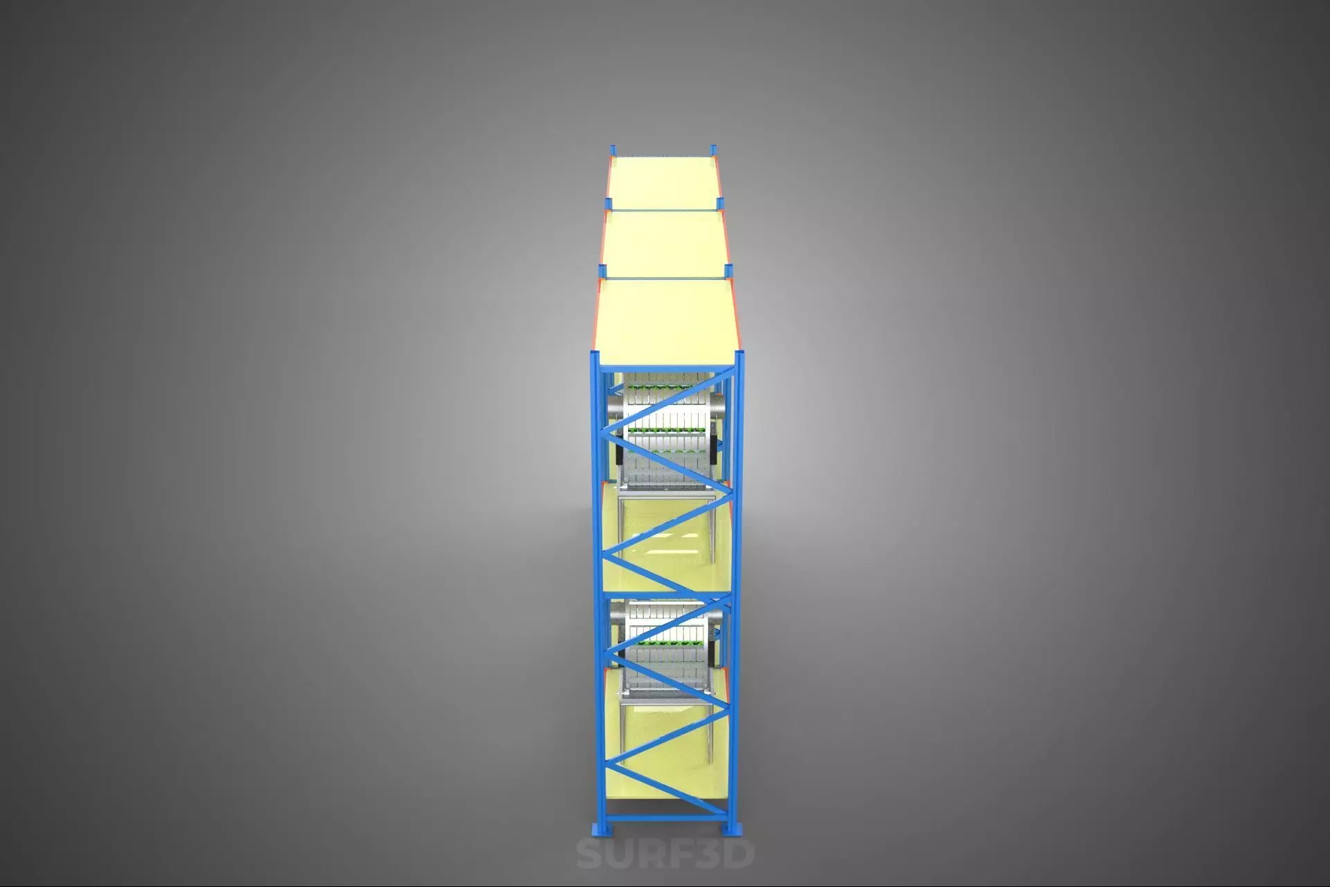 INDOOR ARRAY ROW SHELF RACK TRAY ROTARY HYDROPONIC PLANT GARDEN 3D model_24
