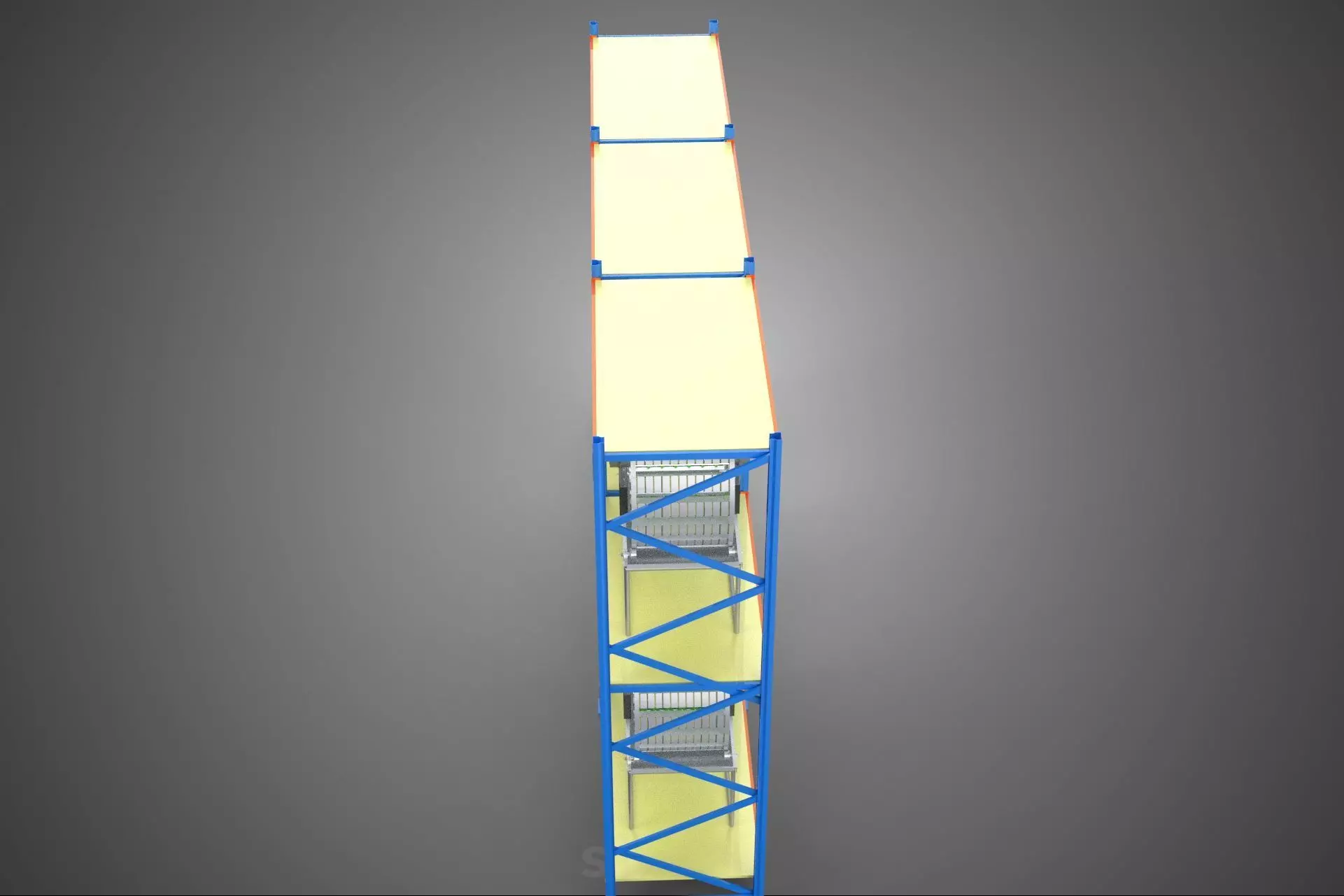 INDOOR ARRAY ROW SHELF RACK TRAY ROTARY HYDROPONIC PLANT GARDEN 3D model_5