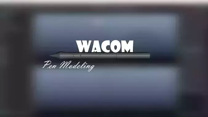 Wacom Pen  3D Model Maya OBJ FBX MA