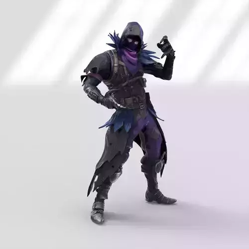 Raven skin from Fortnite 3D model