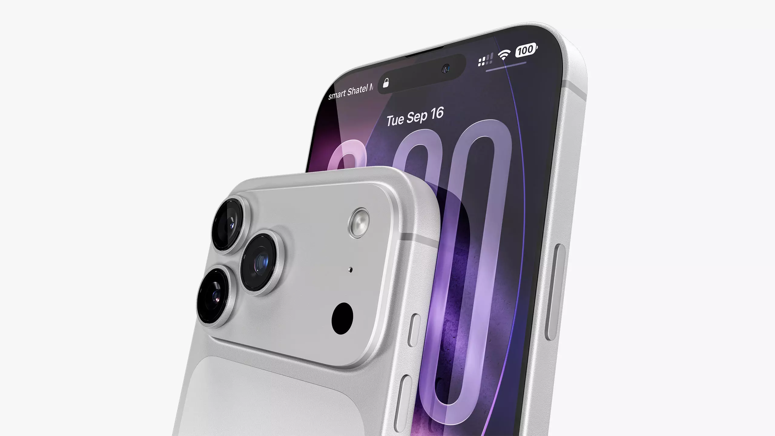 Apple iPhone 17 Pro Max Silver 3D model_9