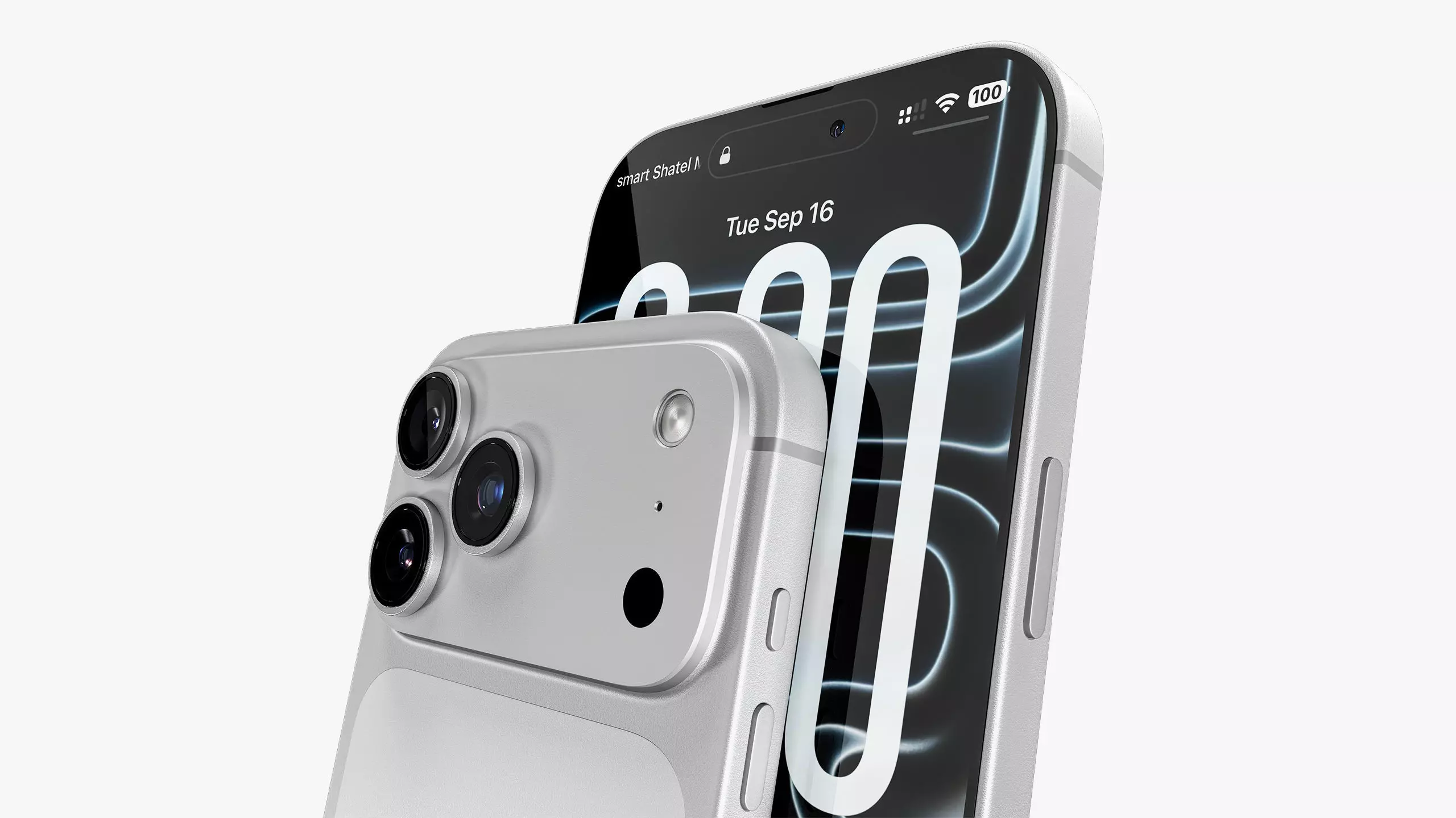 Apple iPhone 17 Pro Max Silver 3D model_5