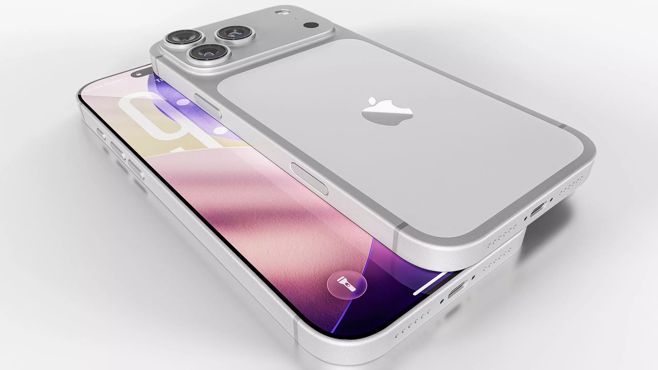 Apple iPhone 17 Pro Max Silver 3D model_12