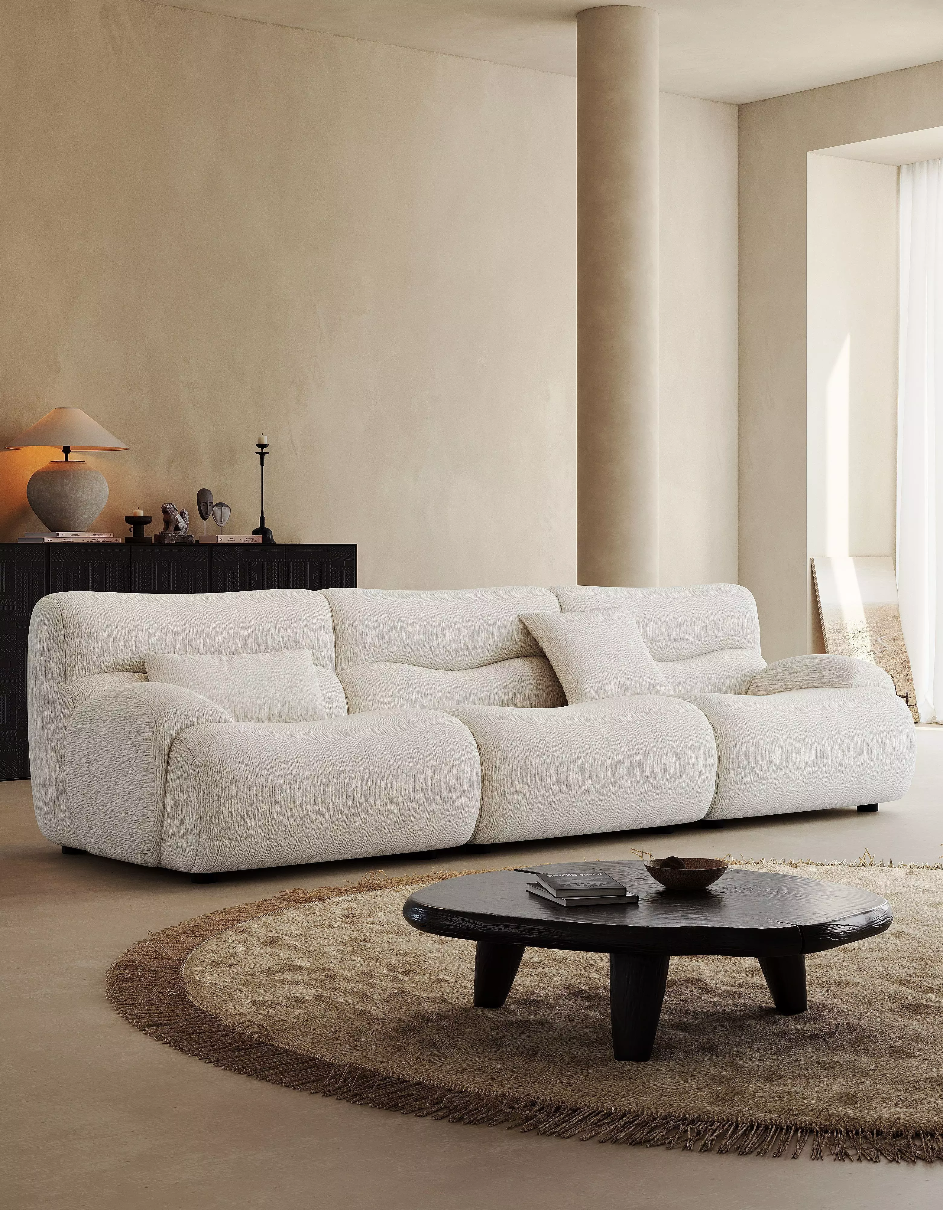 Mid Century interior scene 3D model_0