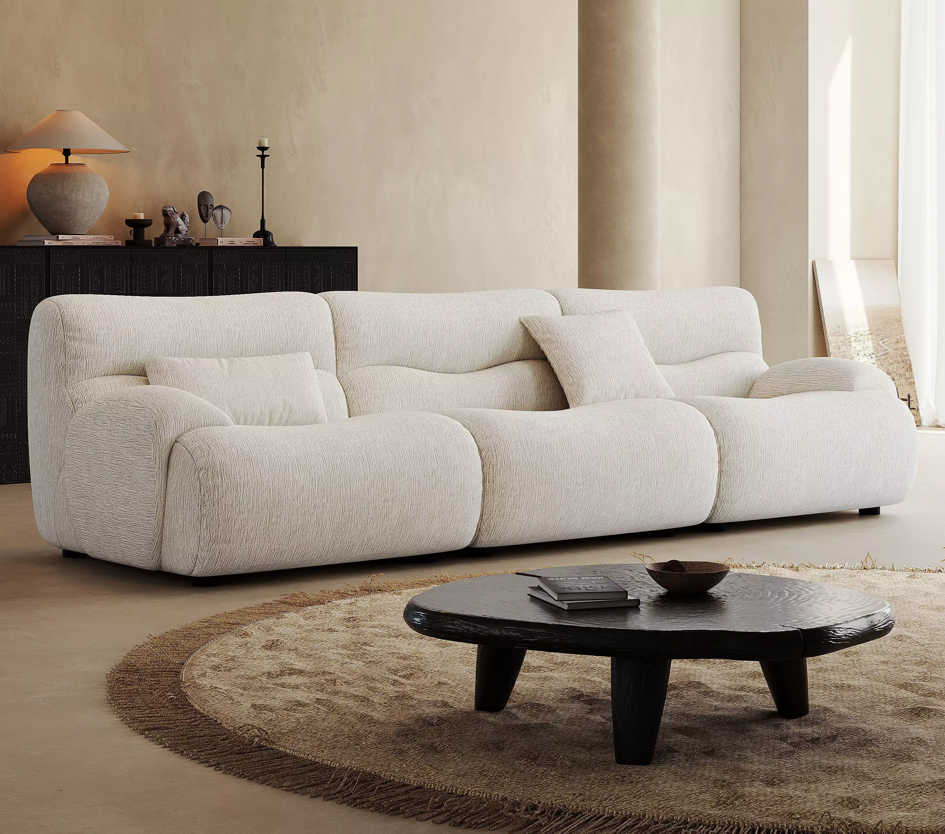 Mid Century interior scene 3D model_5