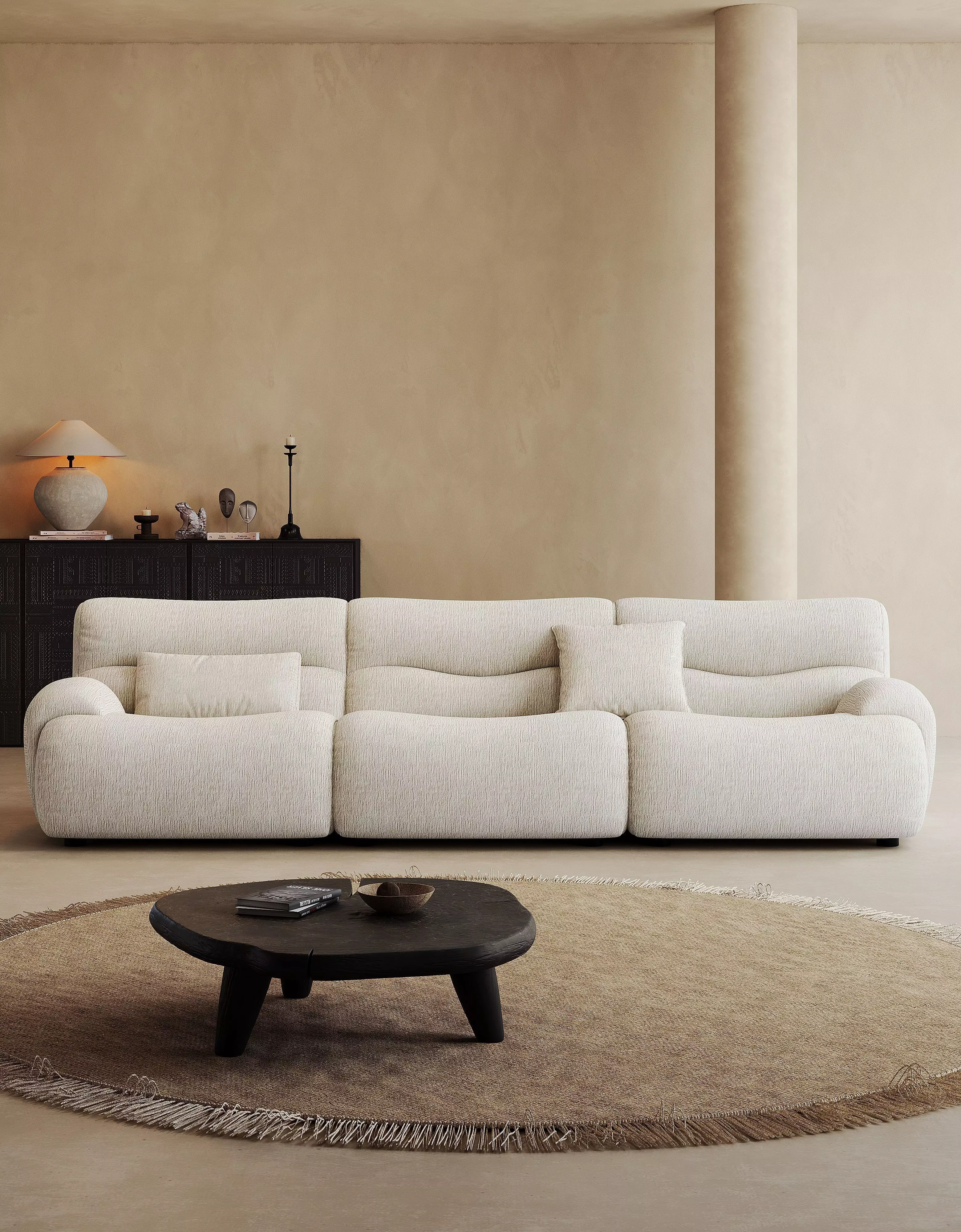 Mid Century interior scene 3D model_3