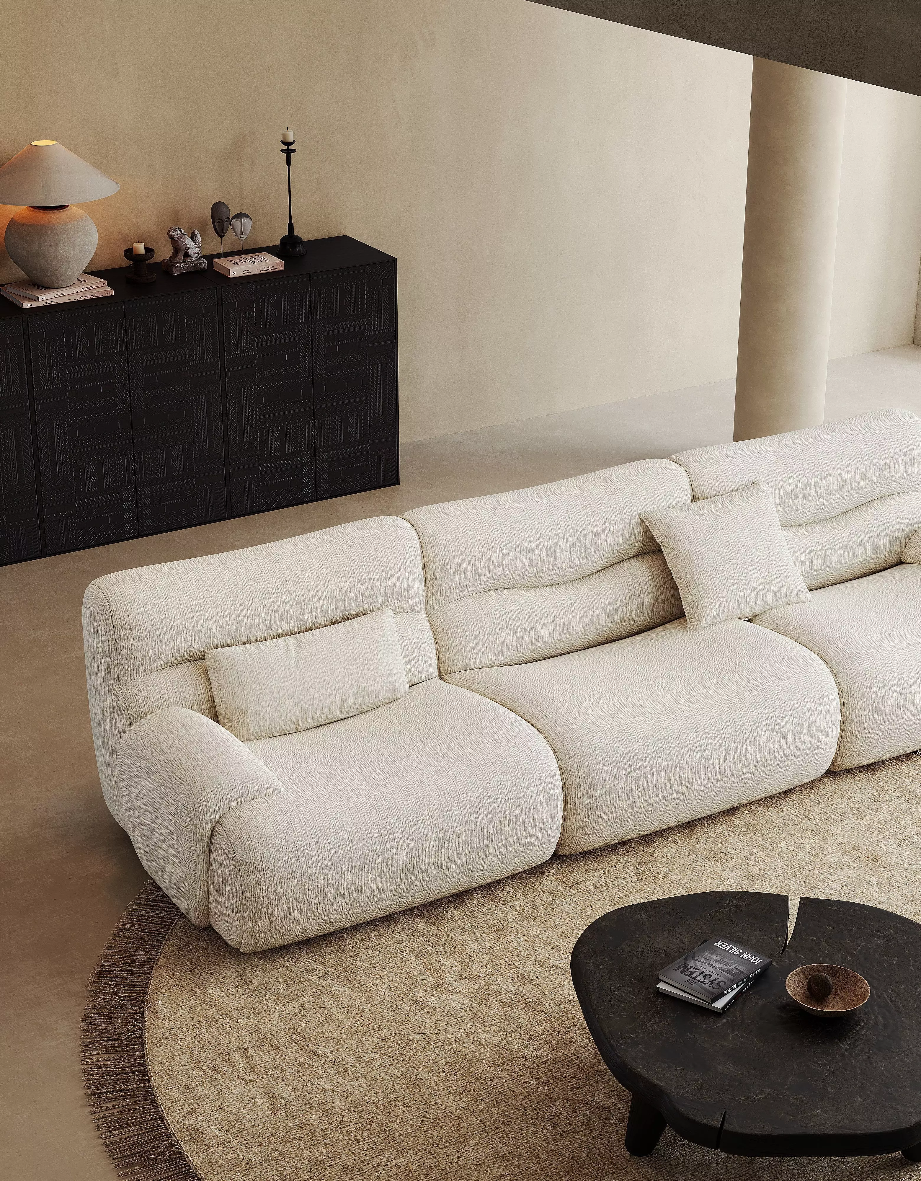 Mid Century interior scene 3D model_4