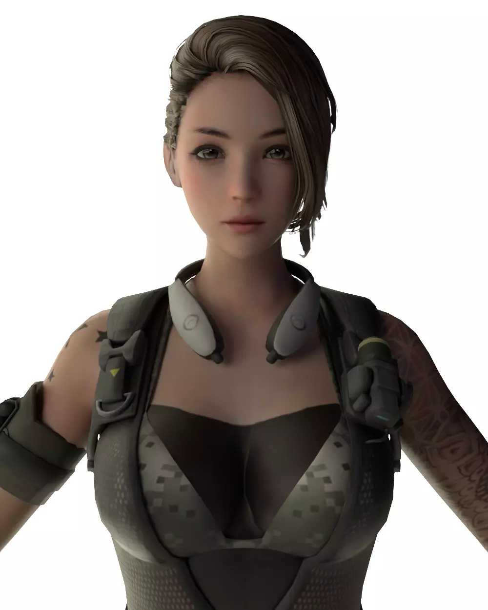 Shirley Yang Female Soldier 3D model_2