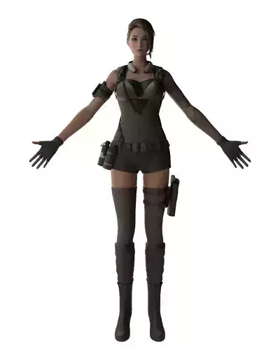 Shirley Yang Female Soldier 3D model Shirley Yang Female Soldier 3D model