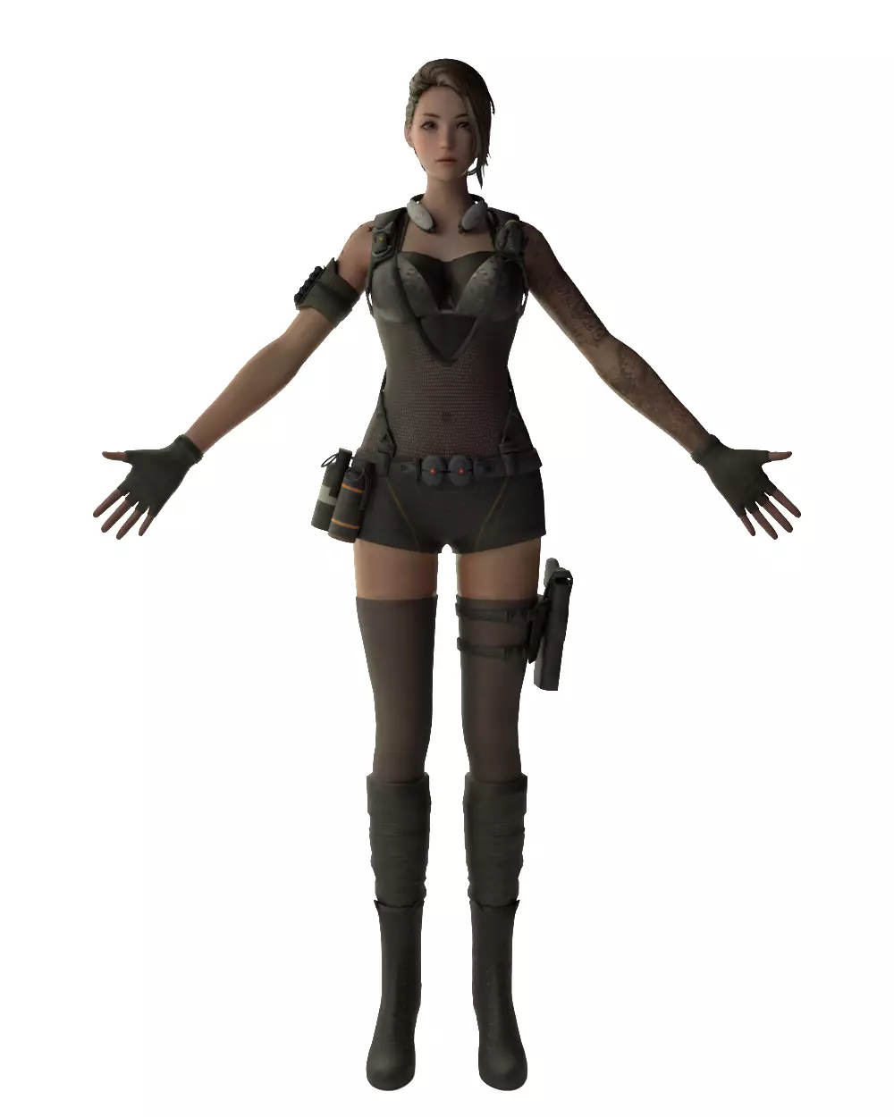 Shirley Yang Female Soldier 3D model_0