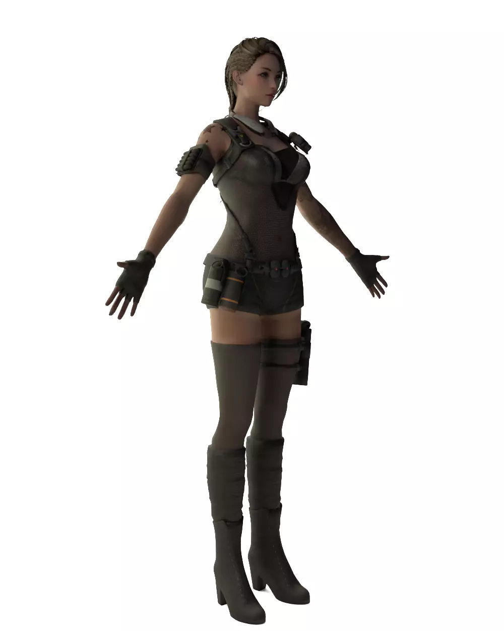 Shirley Yang Female Soldier 3D model_12