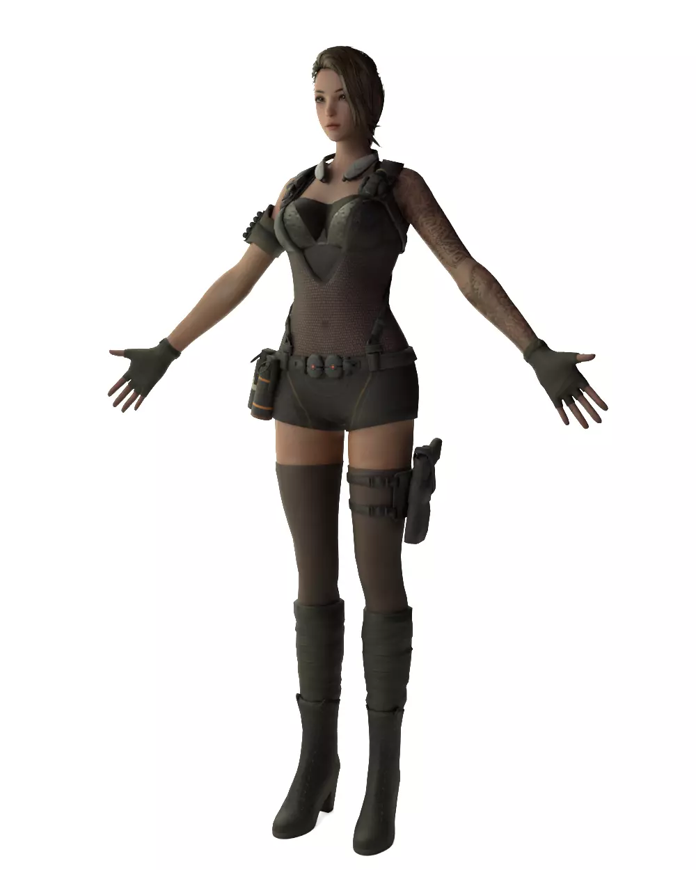 Shirley Yang Female Soldier 3D model_5