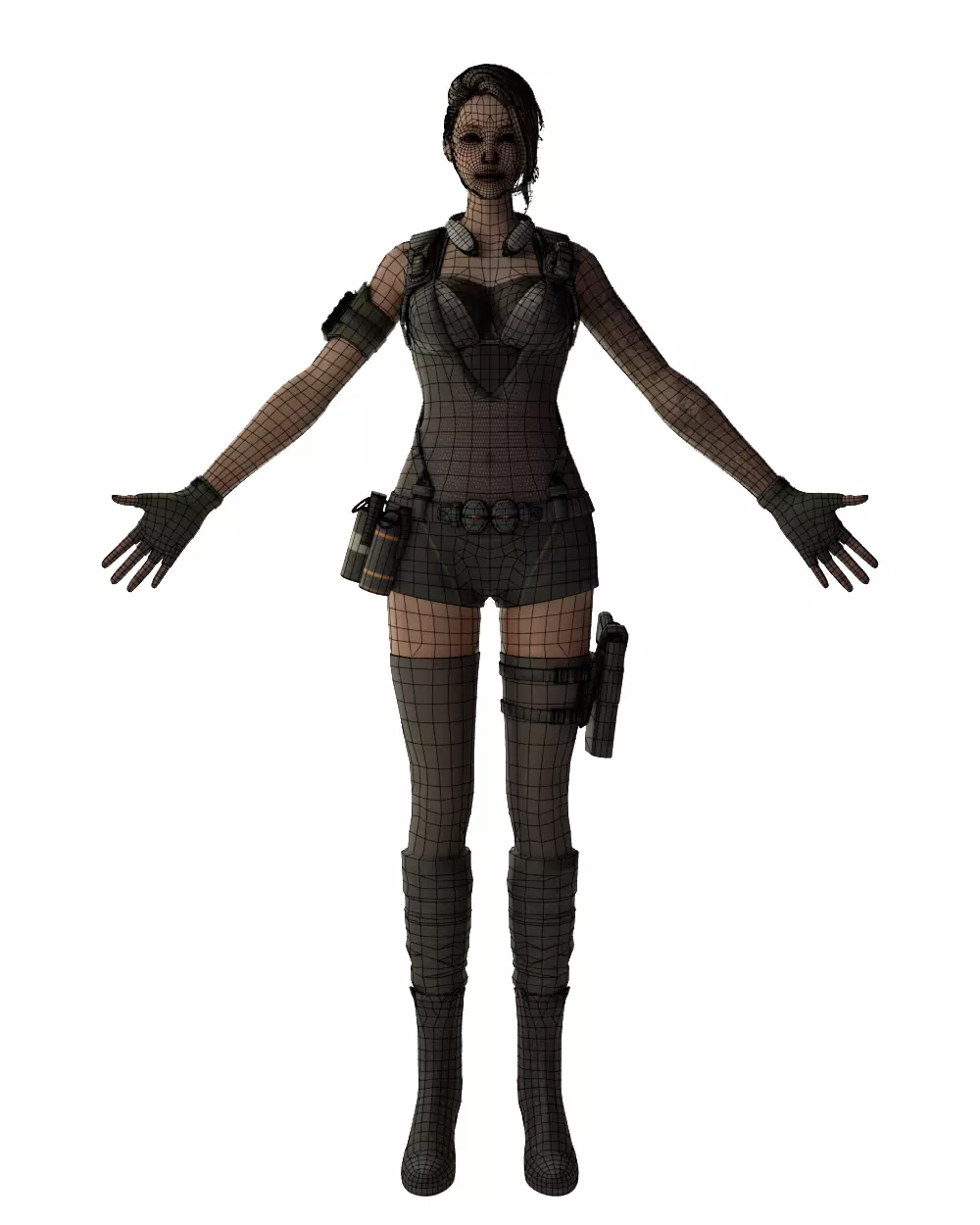 Shirley Yang Female Soldier 3D model_4