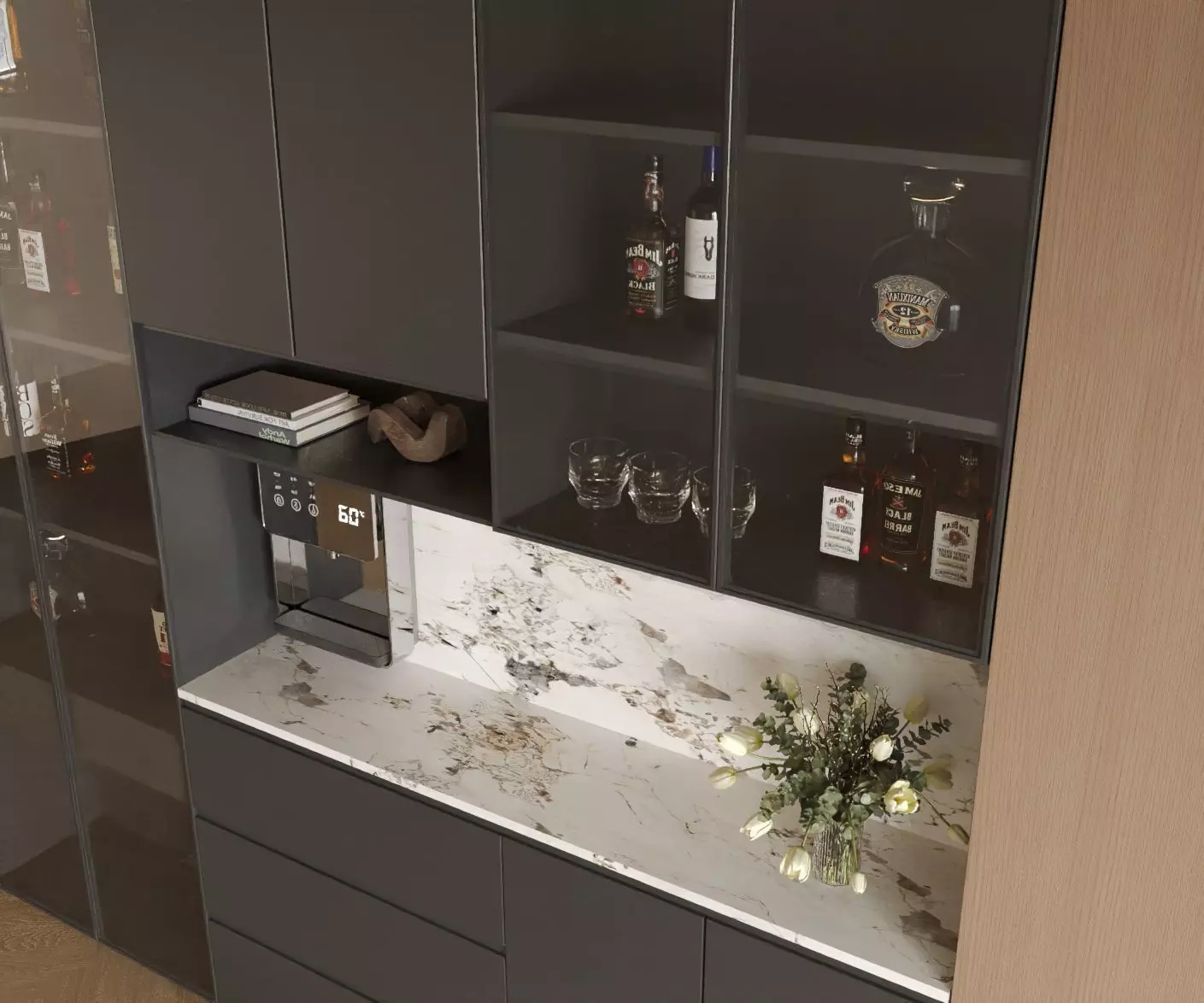 Italian   style sideboard 3D model_4