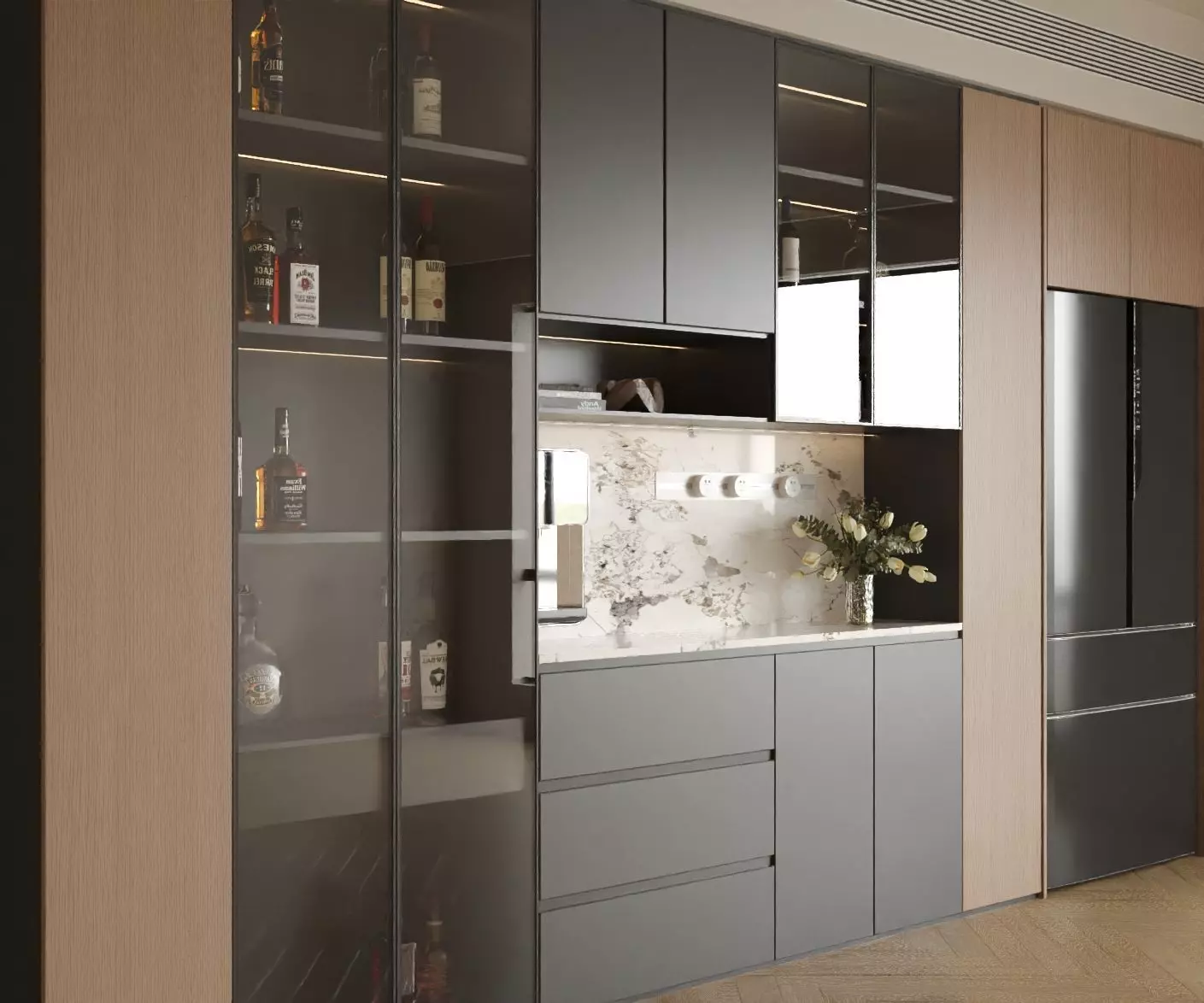 Italian   style sideboard 3D model_1