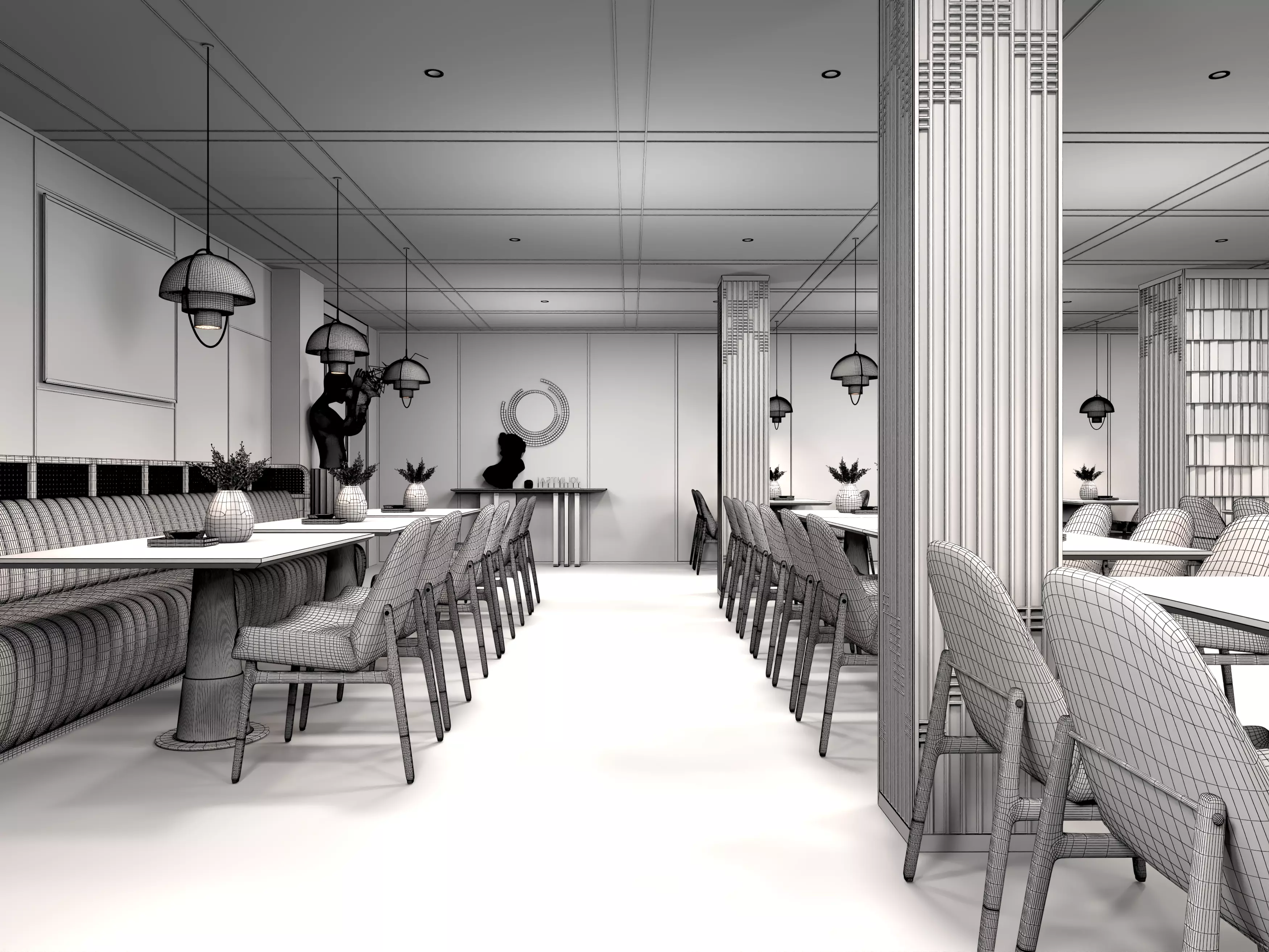 Restaurant Interior 3D 3D model_9