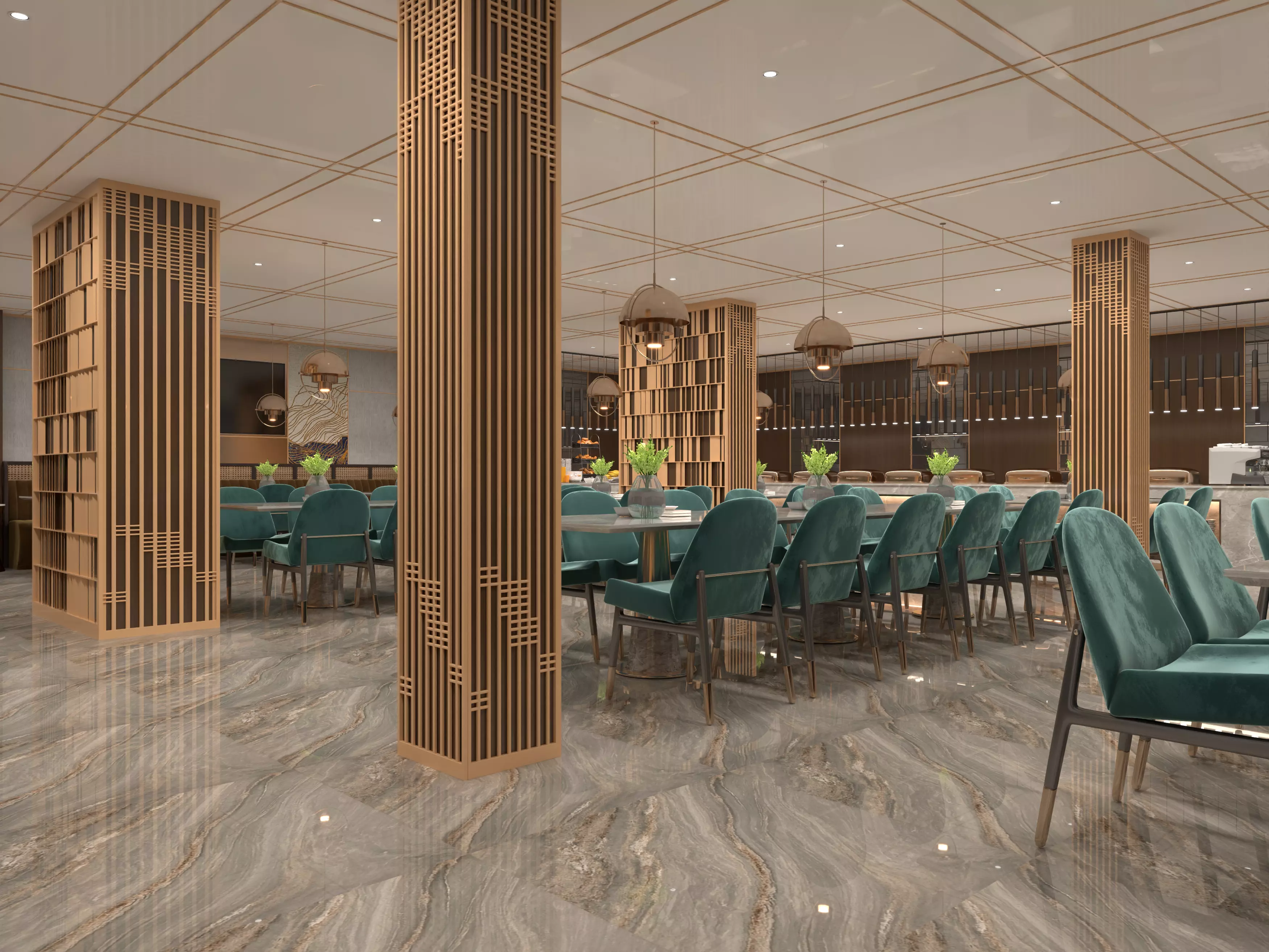 Restaurant Interior 3D 3D model_11