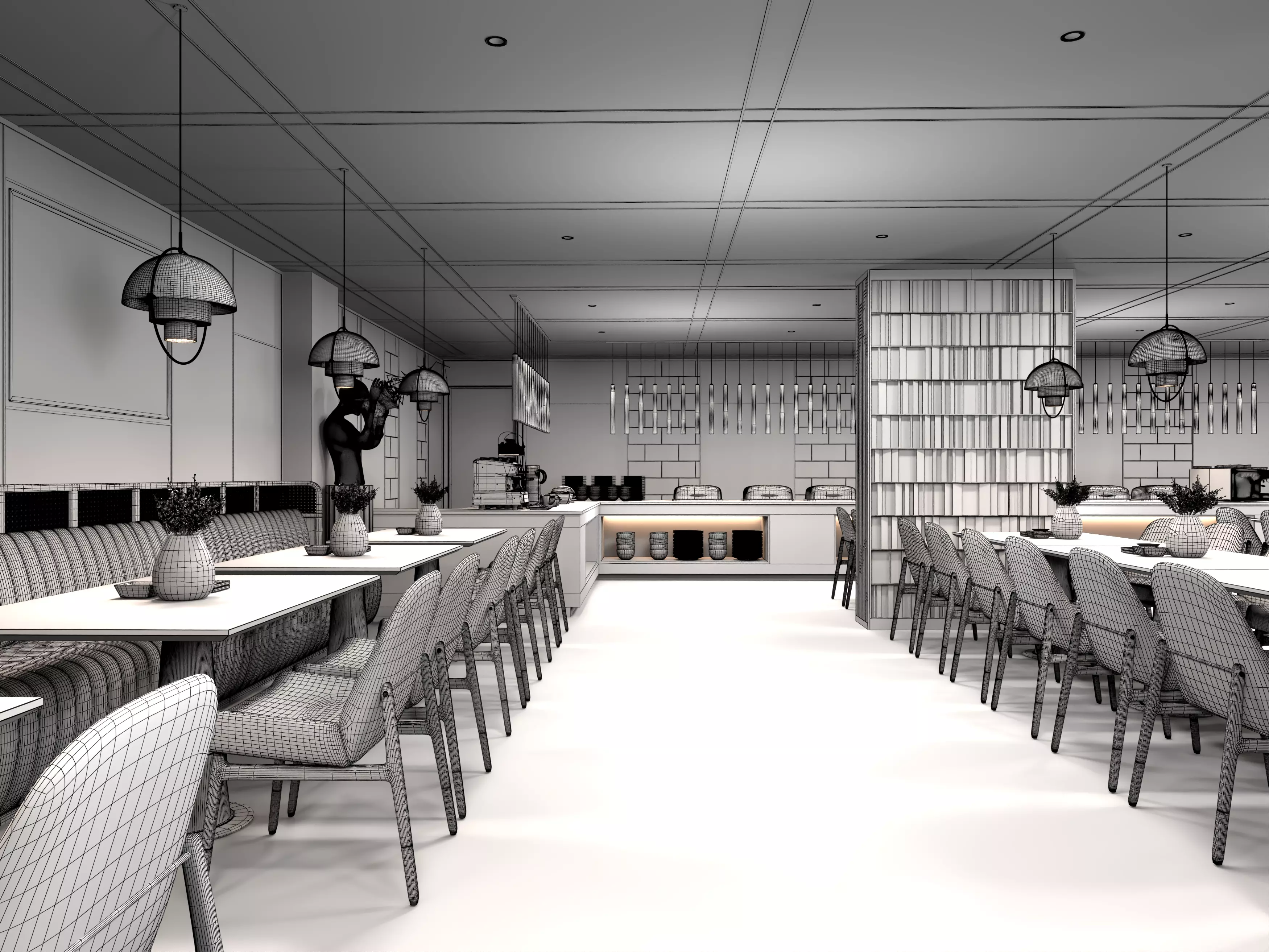 Restaurant Interior 3D 3D model_7