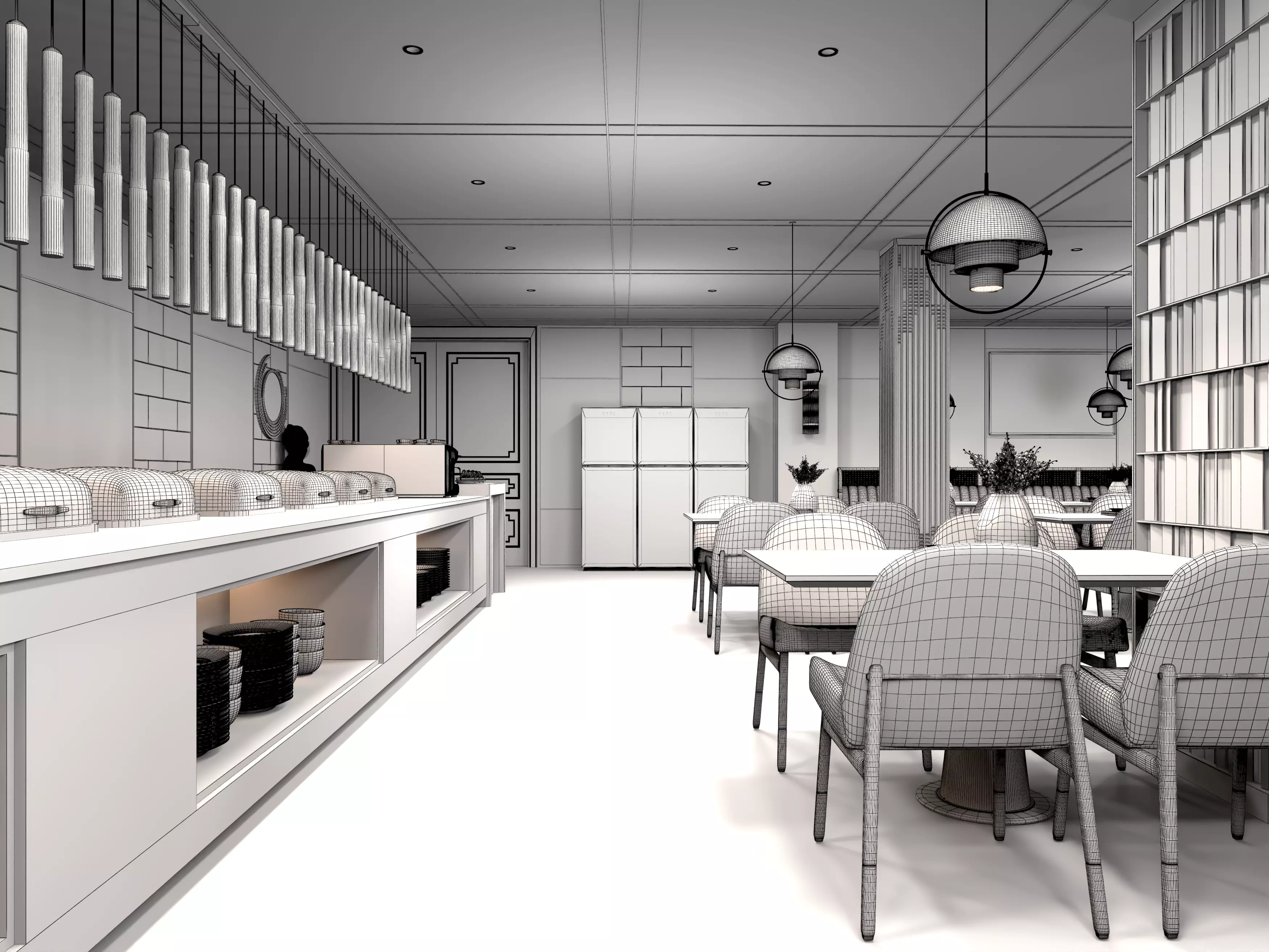 Restaurant Interior 3D 3D model_8