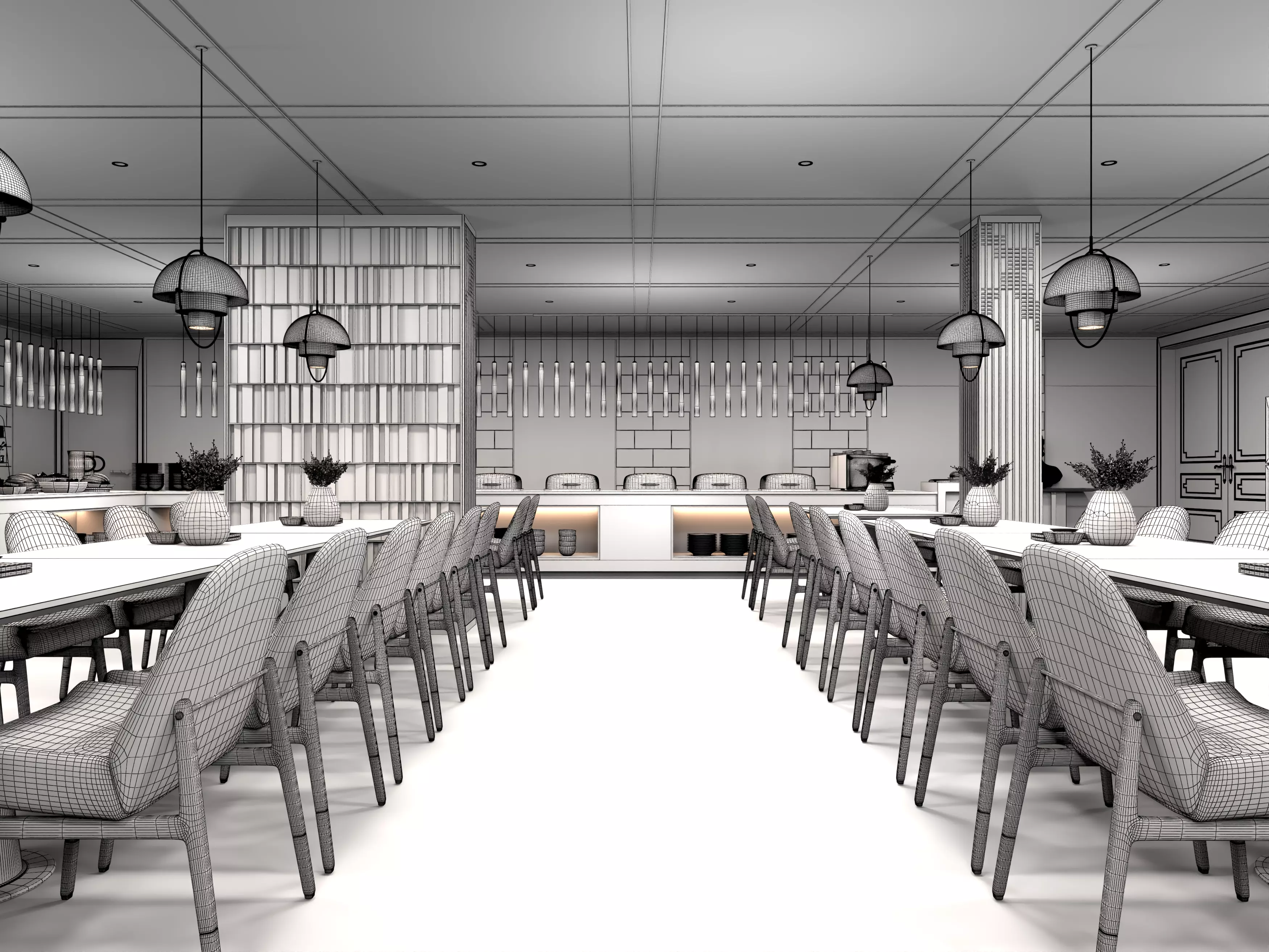 Restaurant Interior 3D 3D model_10