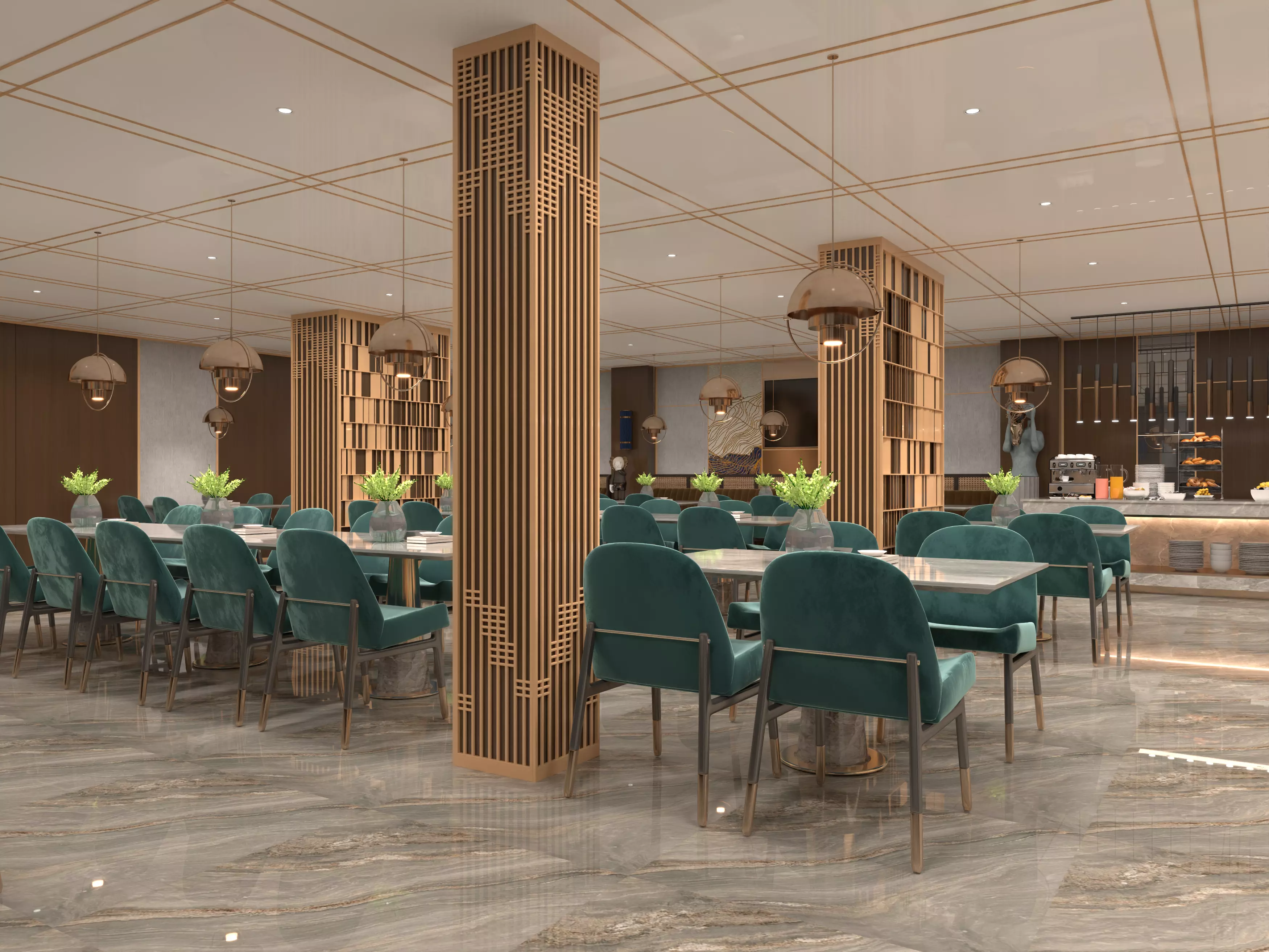 Restaurant Interior 3D 3D model_13