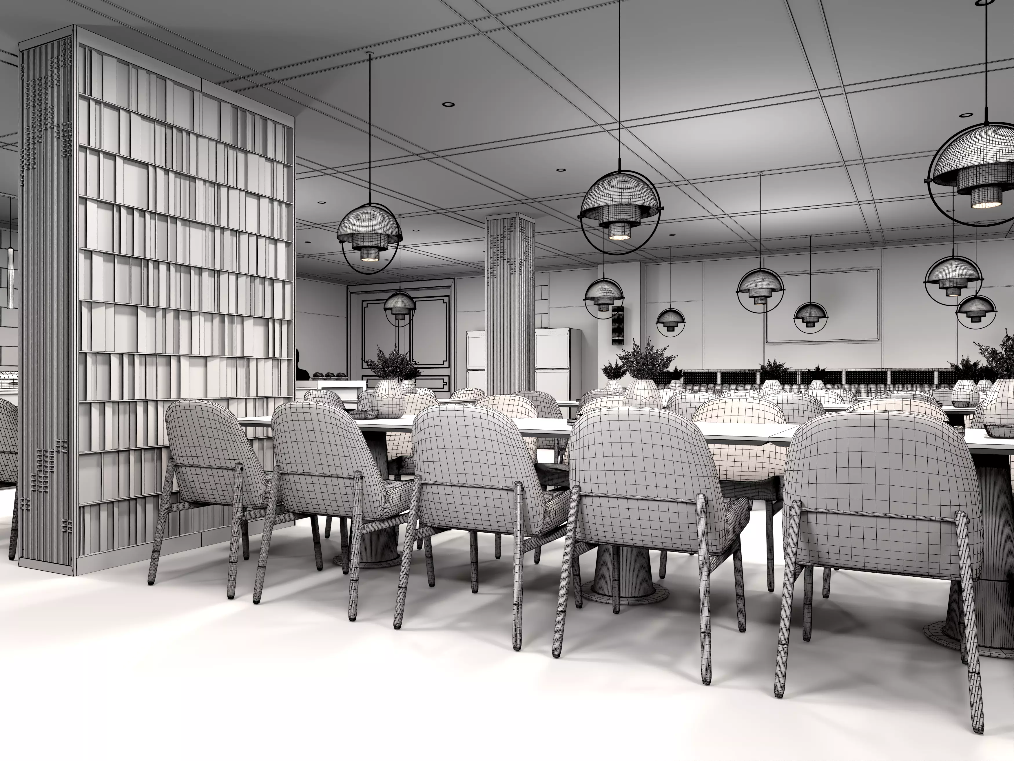 Restaurant Interior 3D 3D model_4