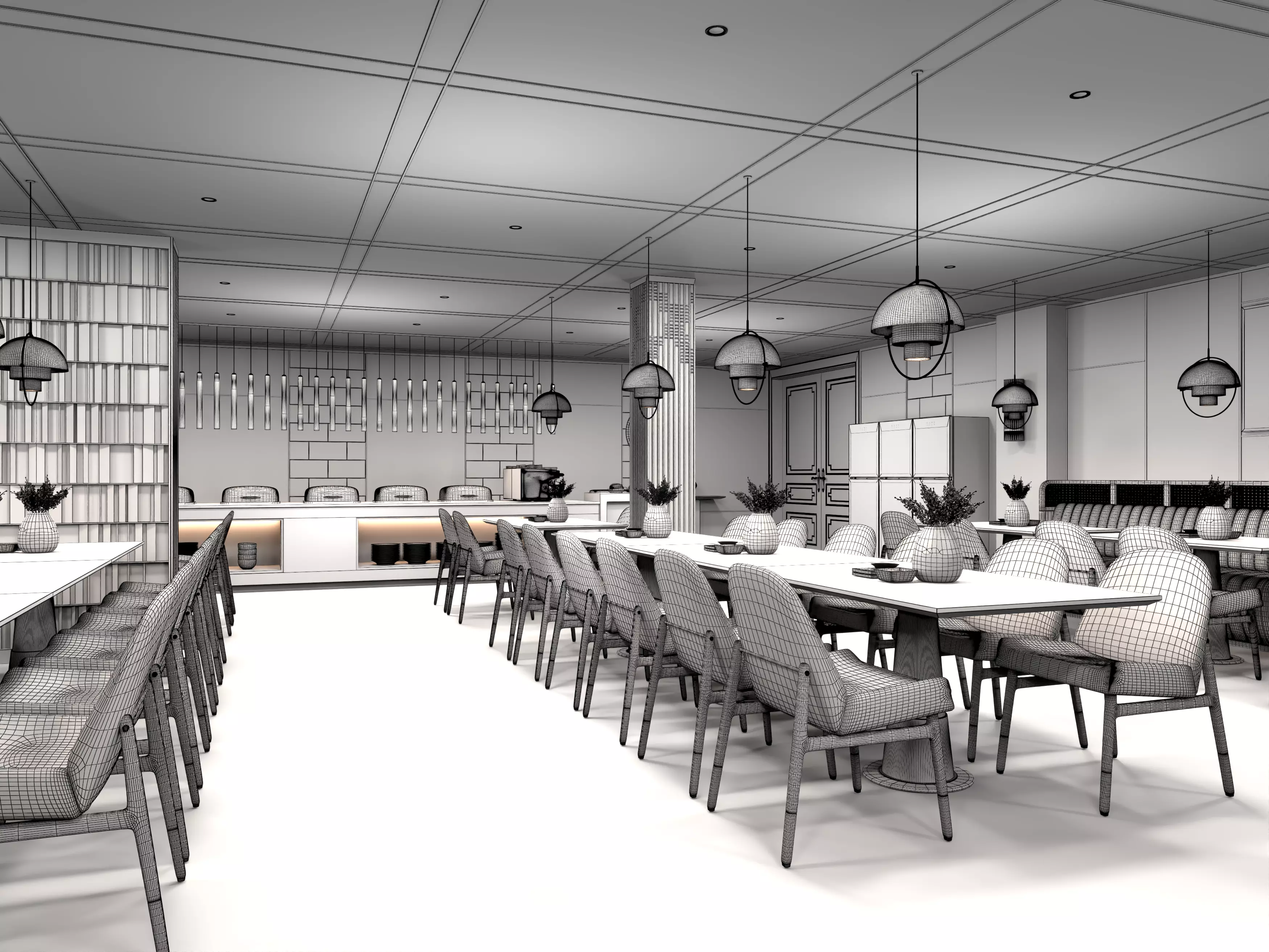 Restaurant Interior 3D 3D model_6