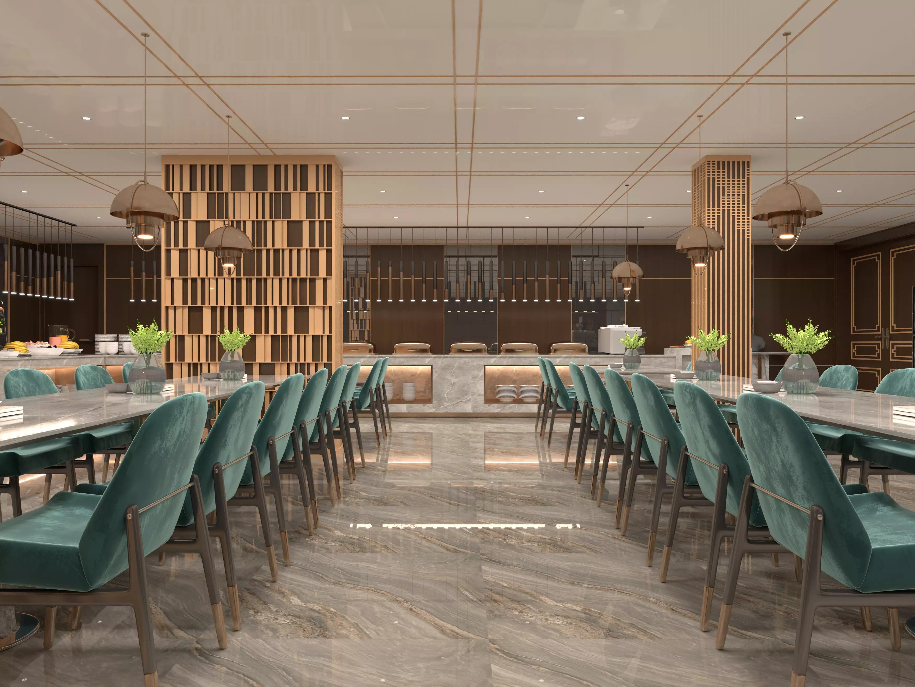 Restaurant Interior 3D 3D model_1