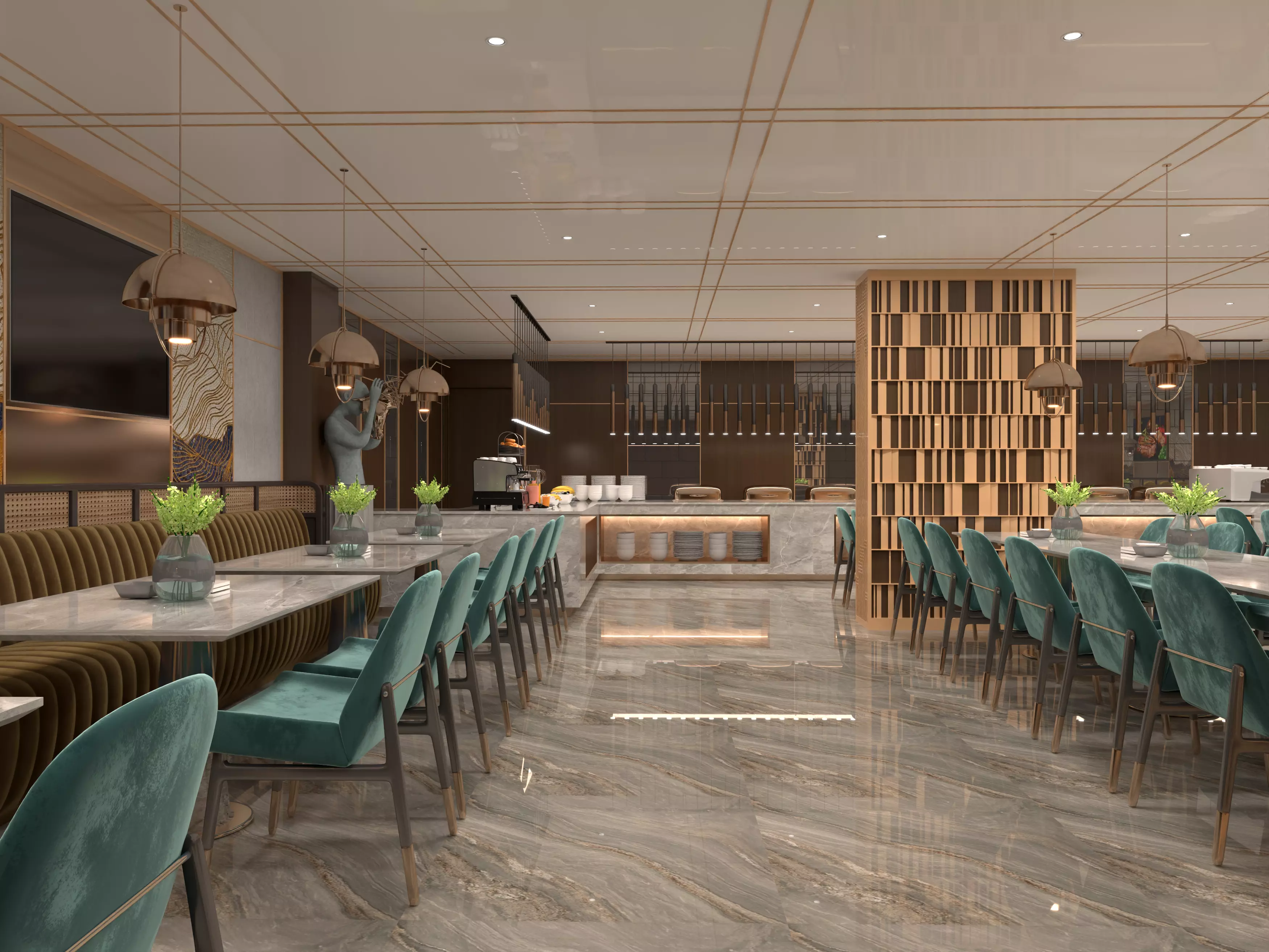 Restaurant Interior 3D 3D model_17