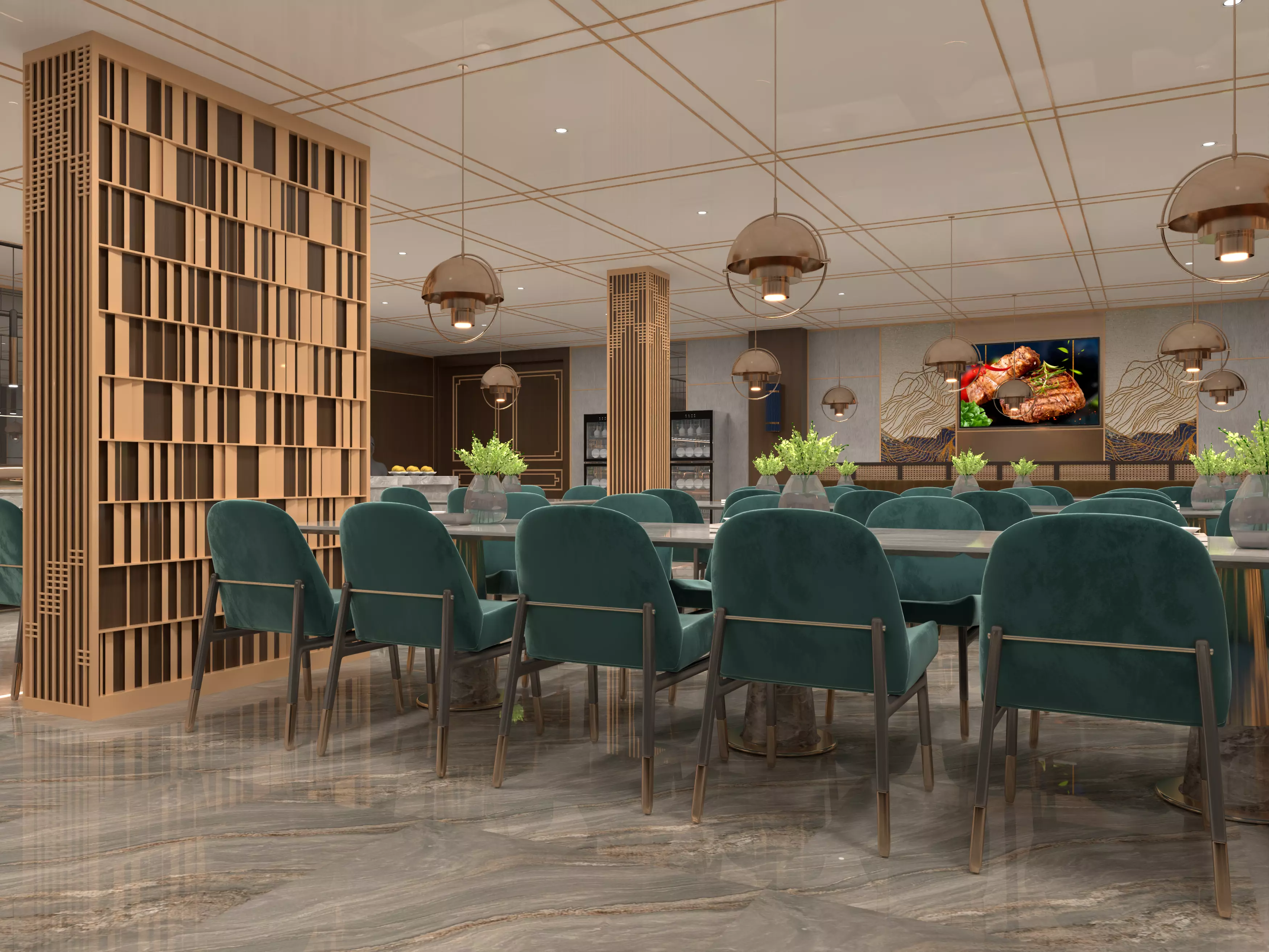 Restaurant Interior 3D 3D model_14