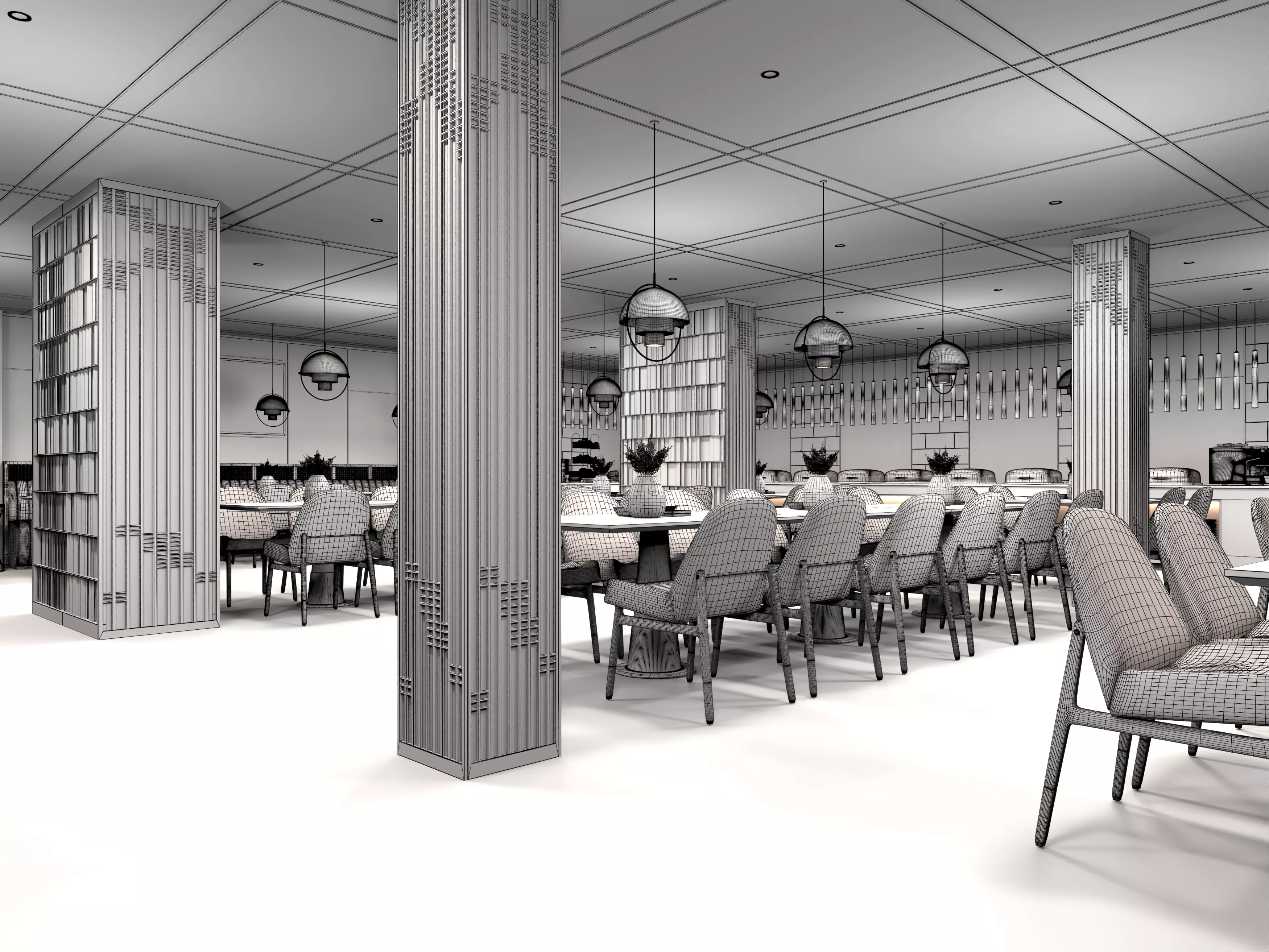 Restaurant Interior 3D 3D model_2