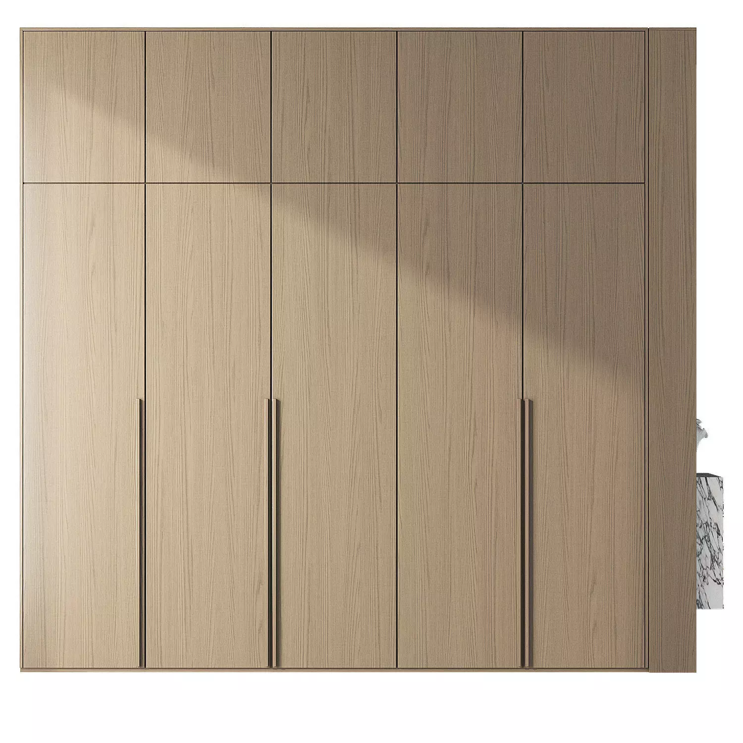 Wardrobe with a cabinet at the end 3D model_1