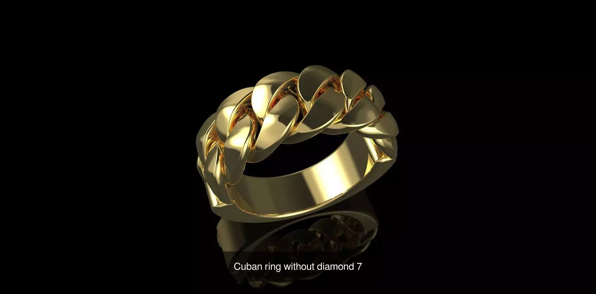 7 Sizes of Cuban Ring 3D Model Collection_1