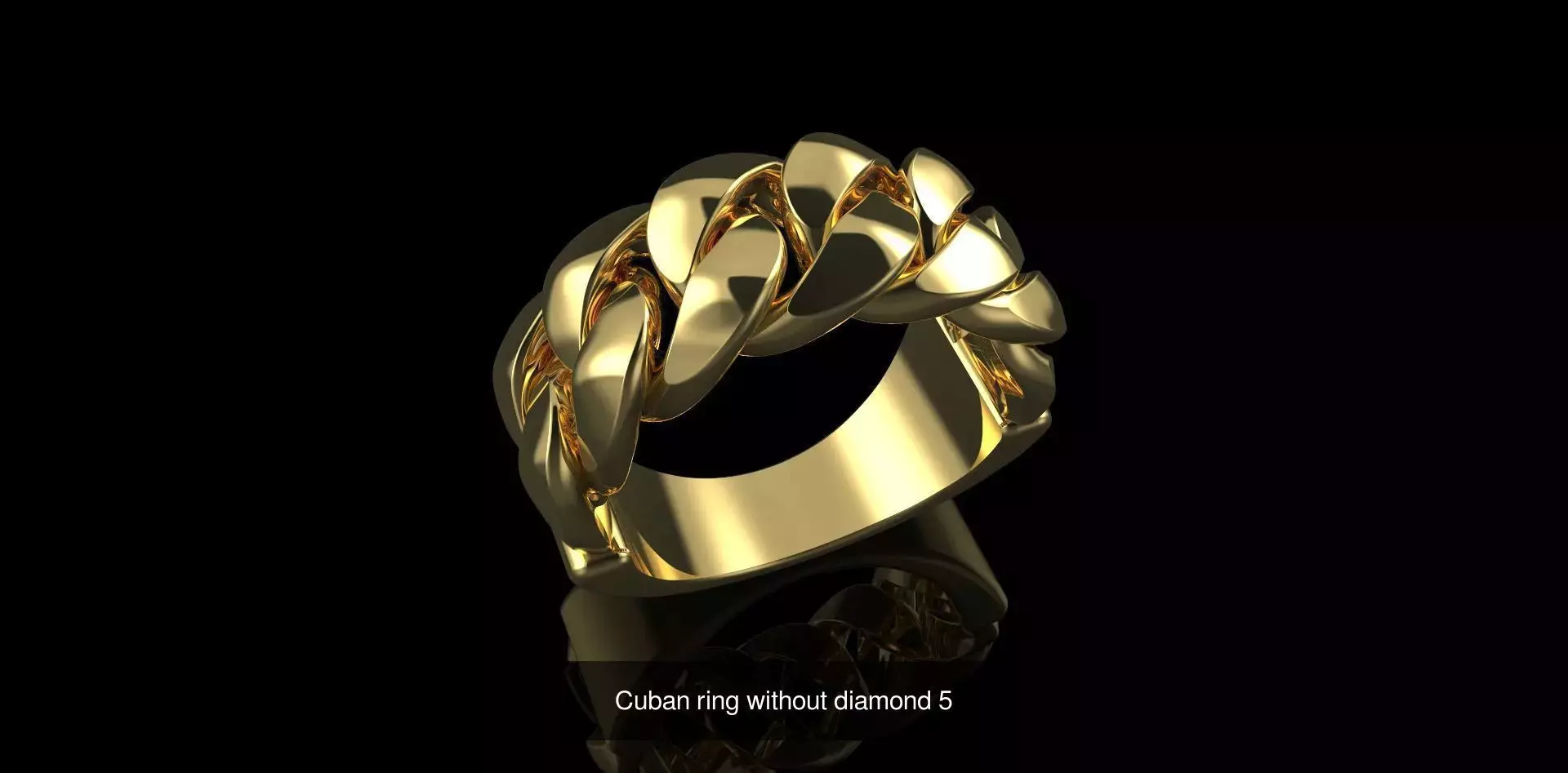7 Sizes of Cuban Ring 3D Model Collection_3