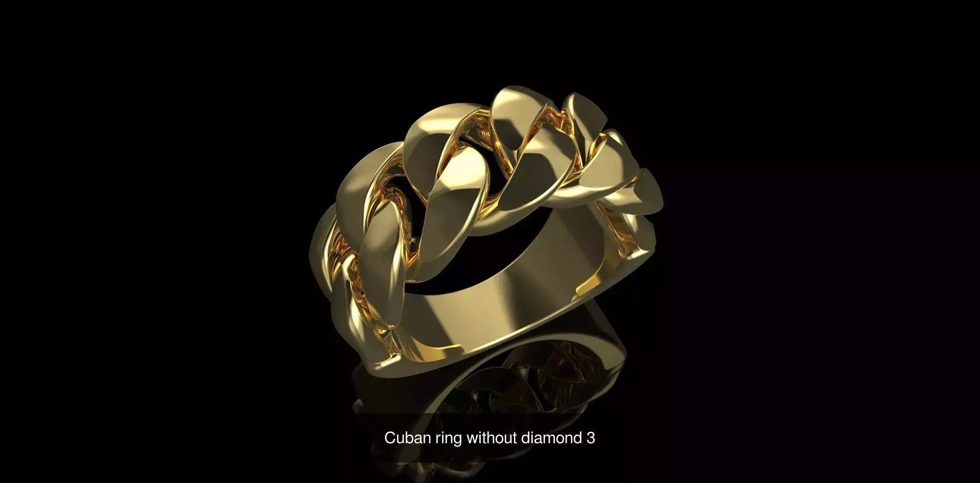7 Sizes of Cuban Ring 3D Model Collection_5