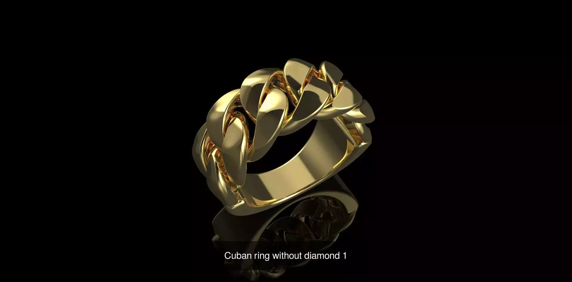 7 Sizes of Cuban Ring 3D Model Collection_7