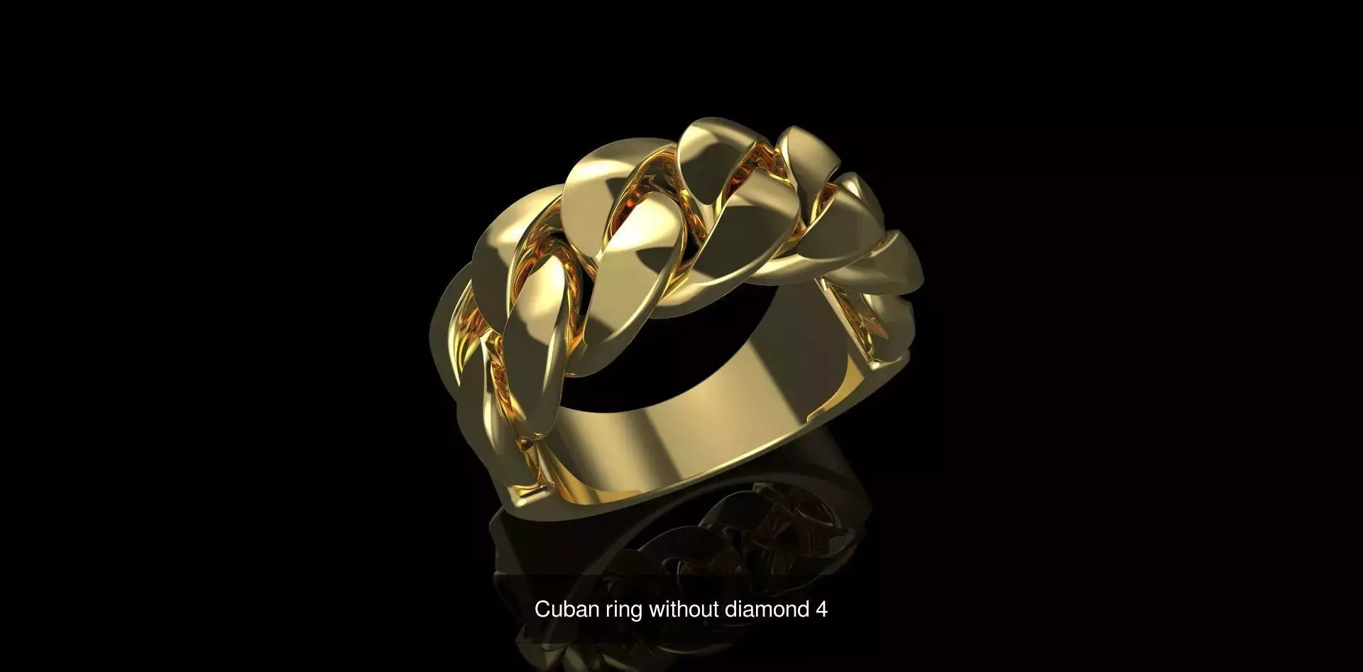 7 Sizes of Cuban Ring 3D Model Collection_4