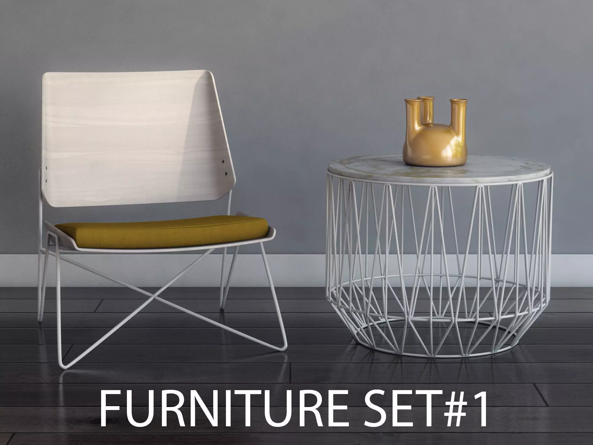 Furniture set 1 3D model_0