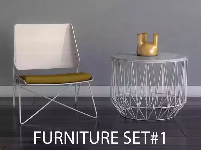 Furniture set 1 3D model Furniture set 1 3D model