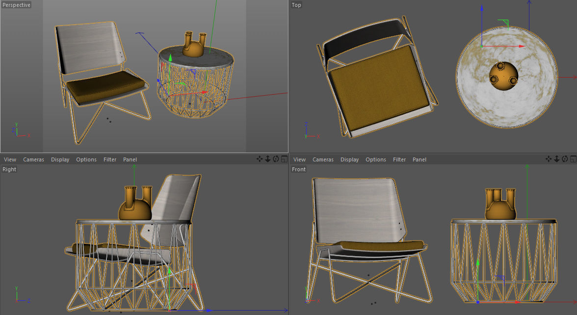 Furniture set 1 3D model_1