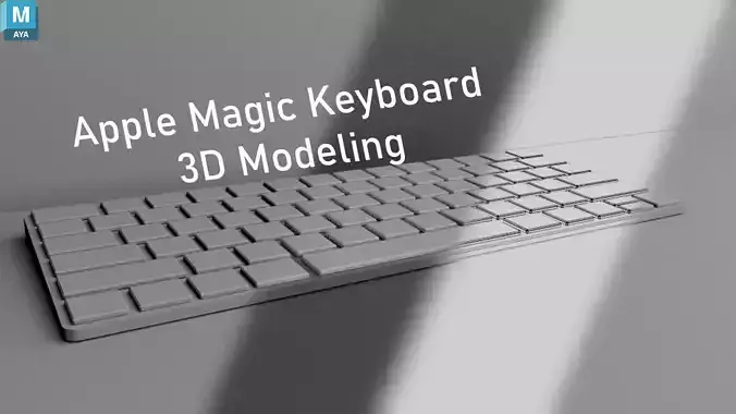 Apple Magic Keyboard 3D Model Autodesk Maya Hard Surface