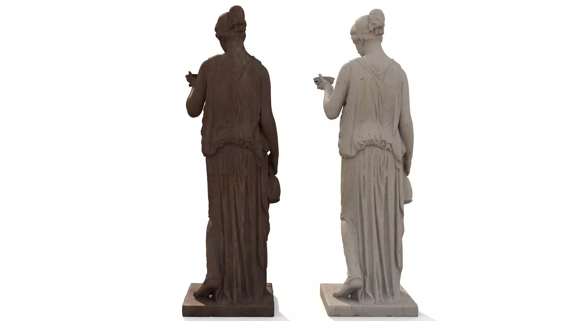 Hebe Classical Greek Sculpture PBR materials 3D model_2