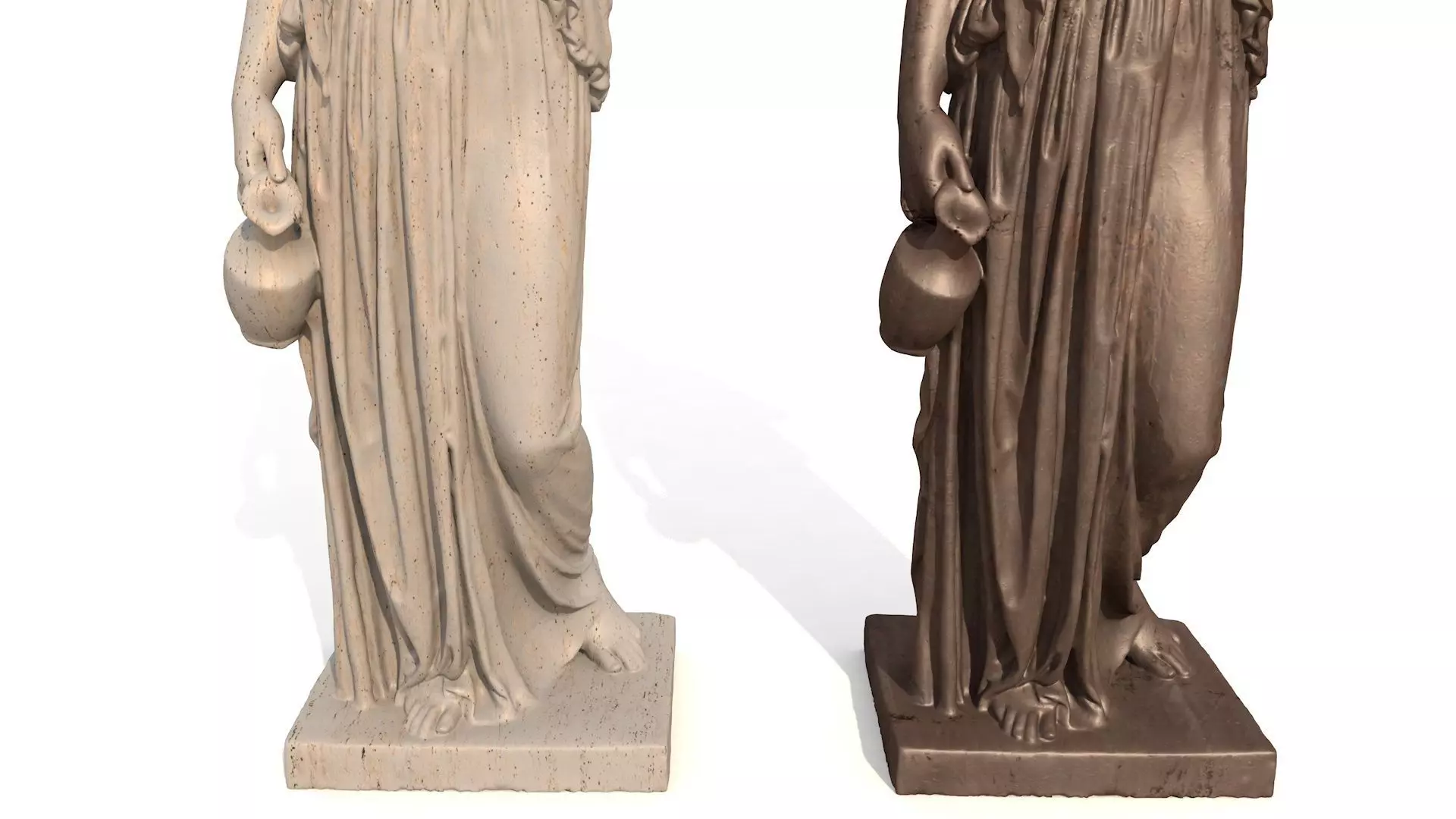 Hebe Classical Greek Sculpture PBR materials 3D model_6