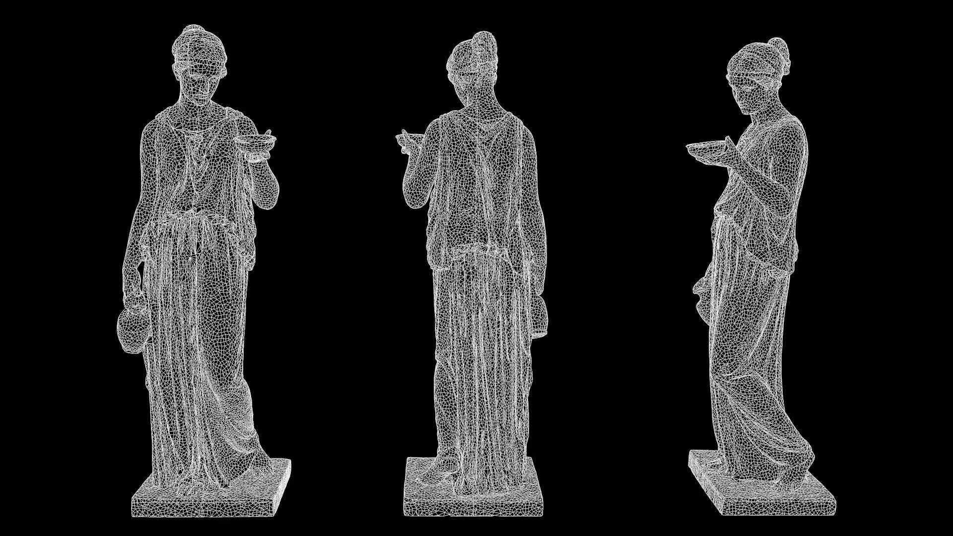 Hebe Classical Greek Sculpture PBR materials 3D model_11