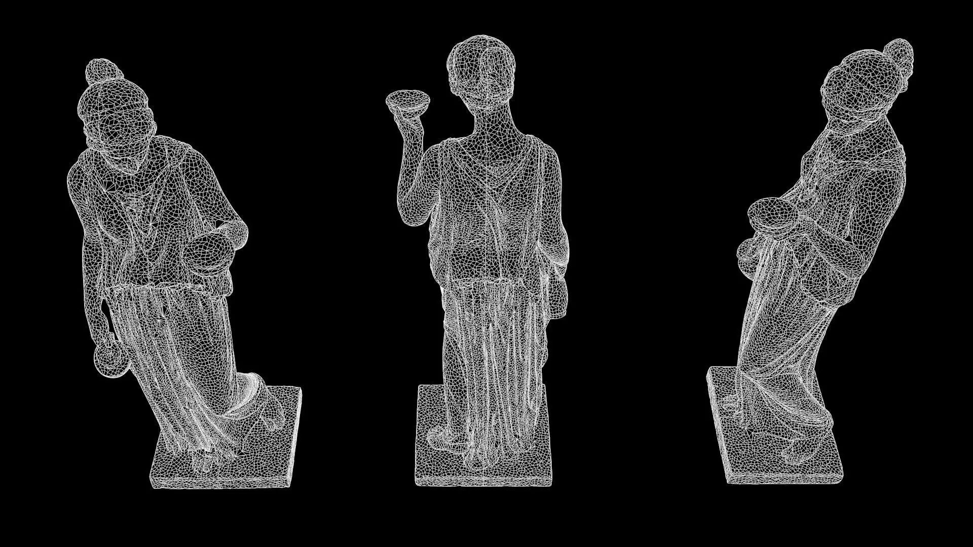 Hebe Classical Greek Sculpture PBR materials 3D model_10