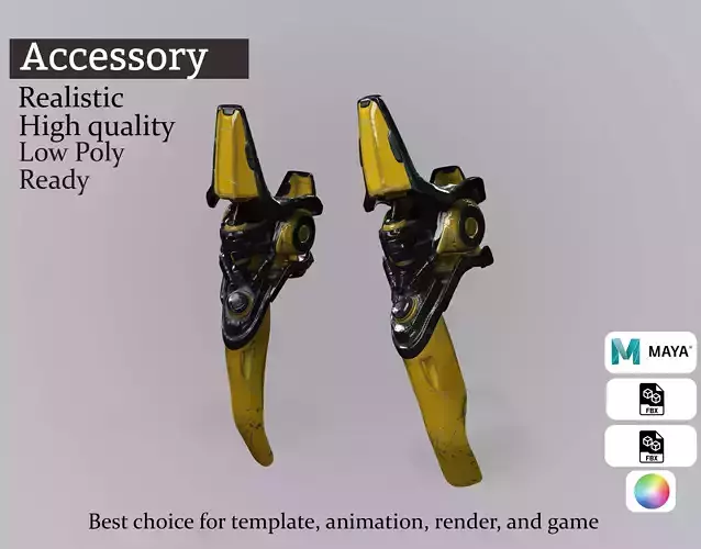 Mechanical Leg Prosthetics - Game-Ready Sci-Fi Cyber Legs