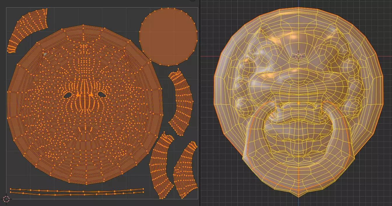 Chinese-style retro door knocker low-poly asset pack Low-poly 3D model_16