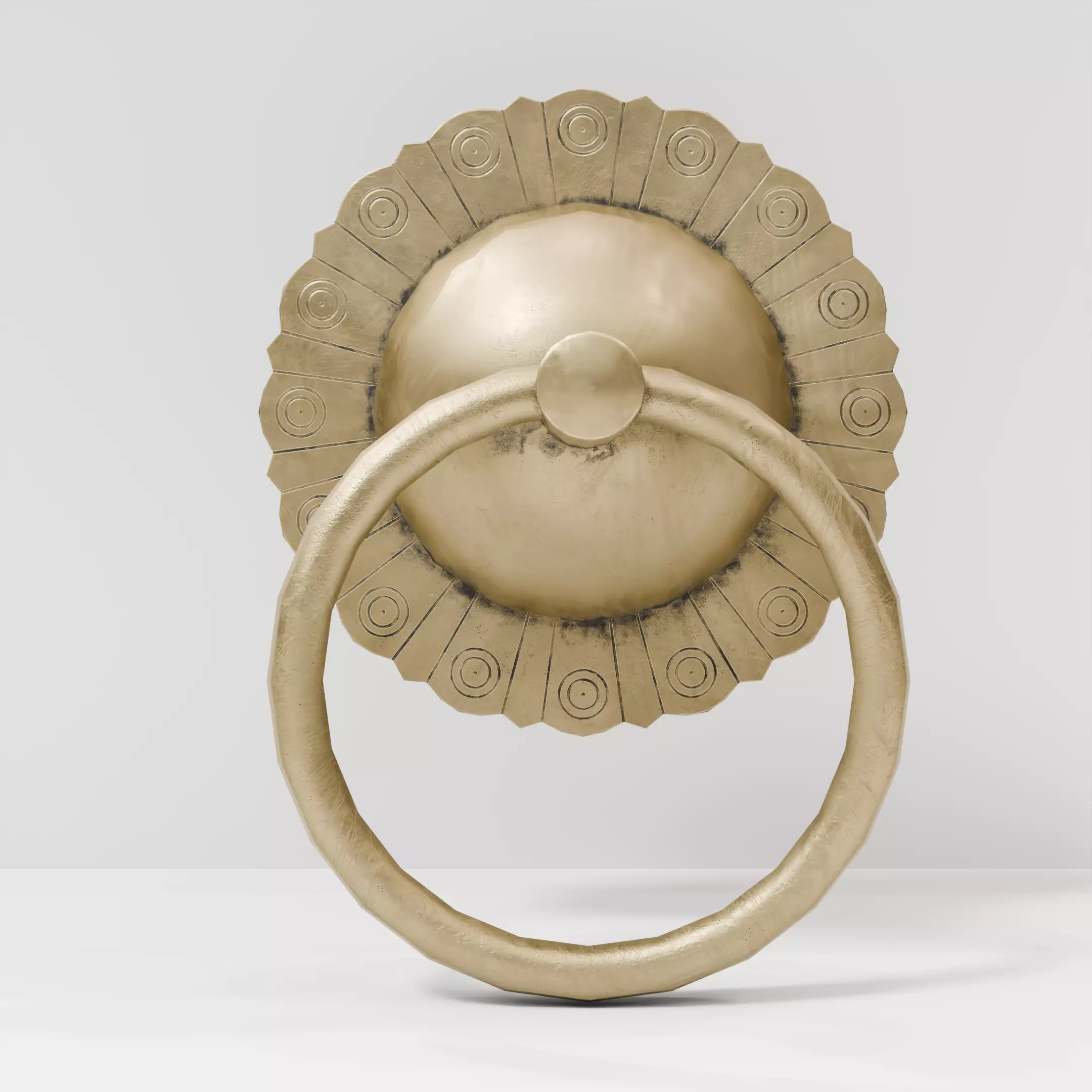 Chinese-style retro door knocker low-poly asset pack Low-poly 3D model_27