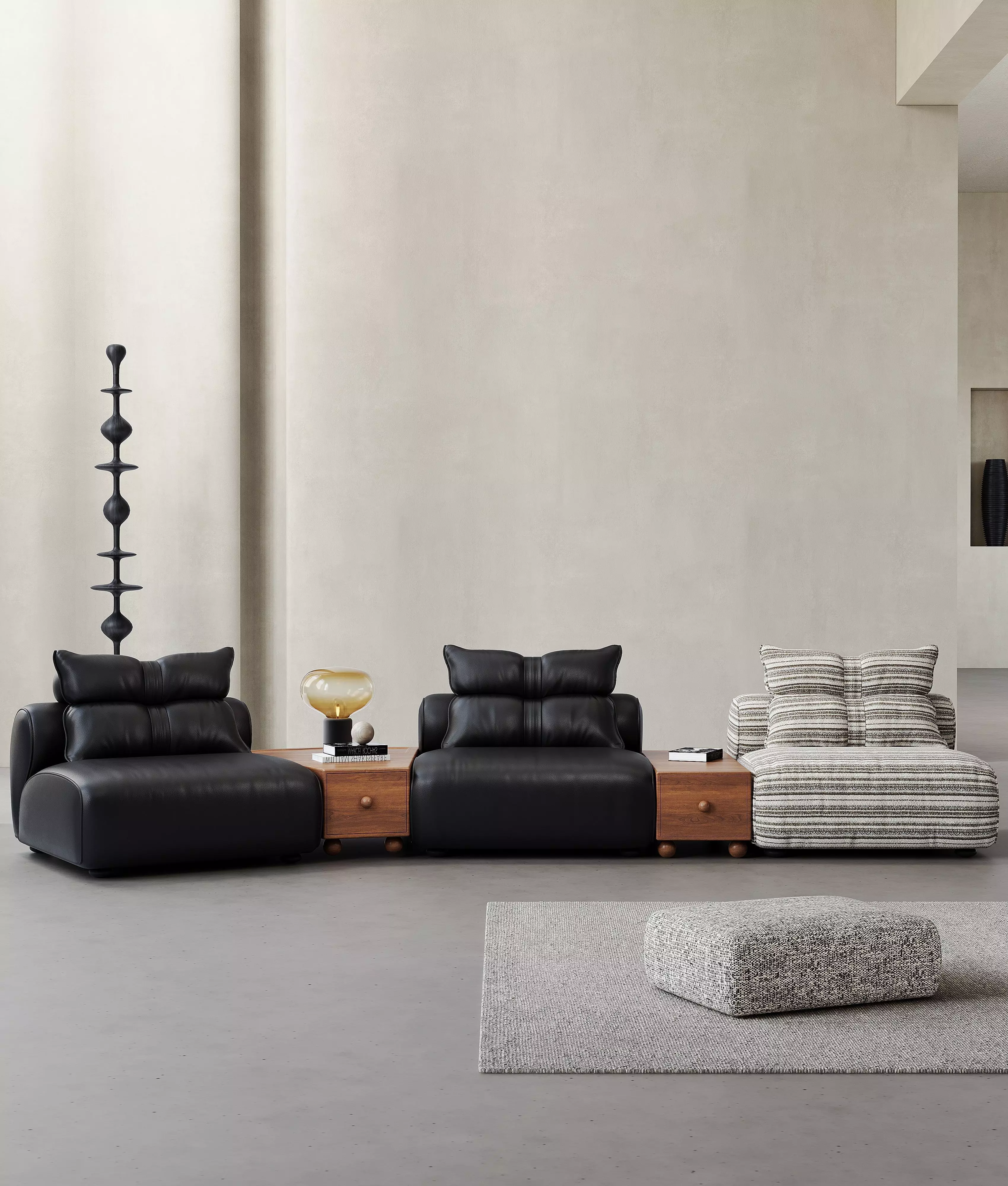 Mid Century interior scene 3D model_6