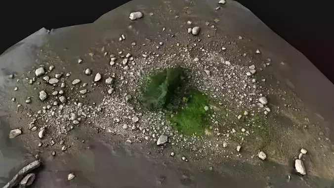 debris stones beach part 9 PBR photogrammetry Low-poly 3D model